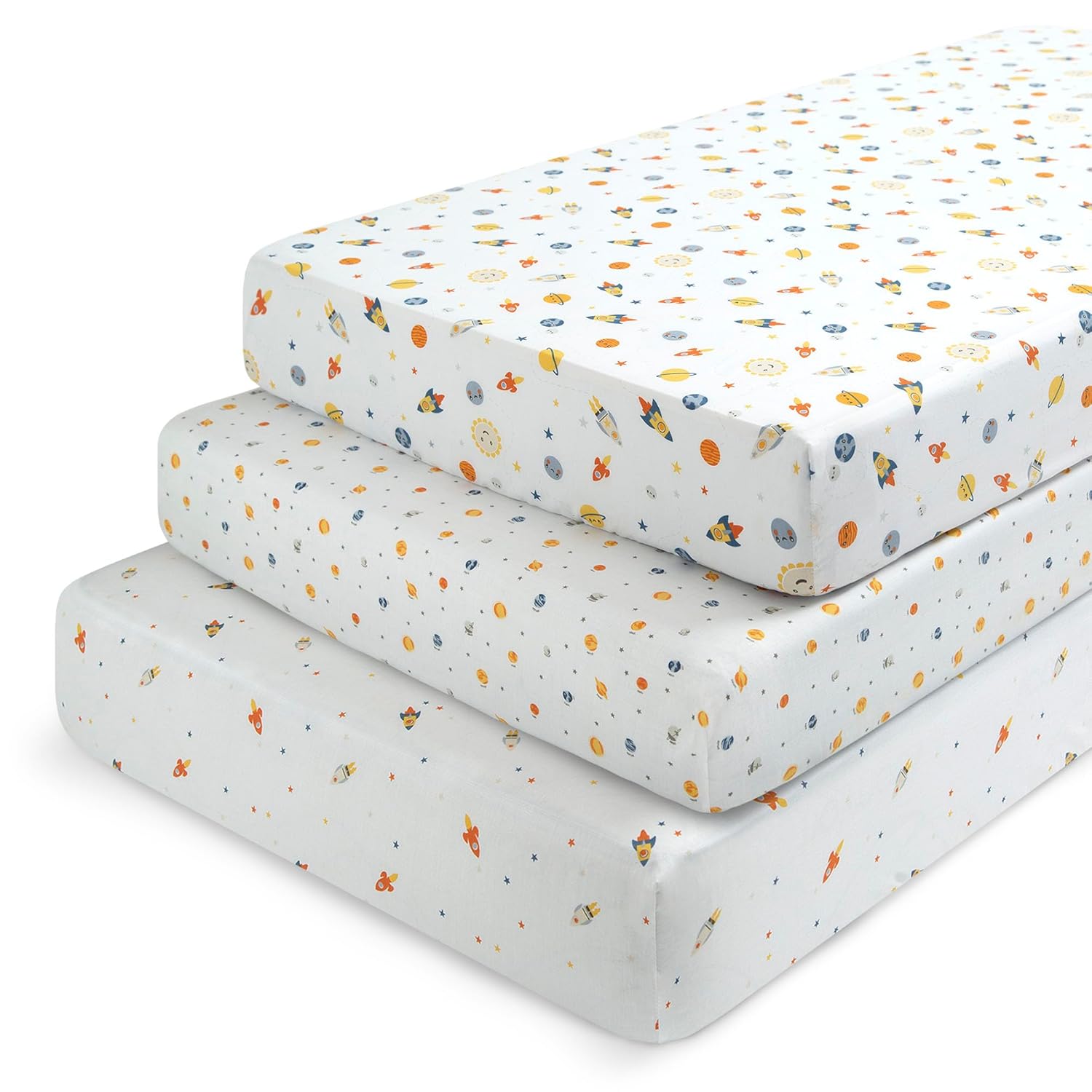 Delta Children Sábanas bajeras para cuna para niñas y niños, sábana para cuna estándar para colchón de cuna y de niño pequeño, 28 x 52 pulgadas