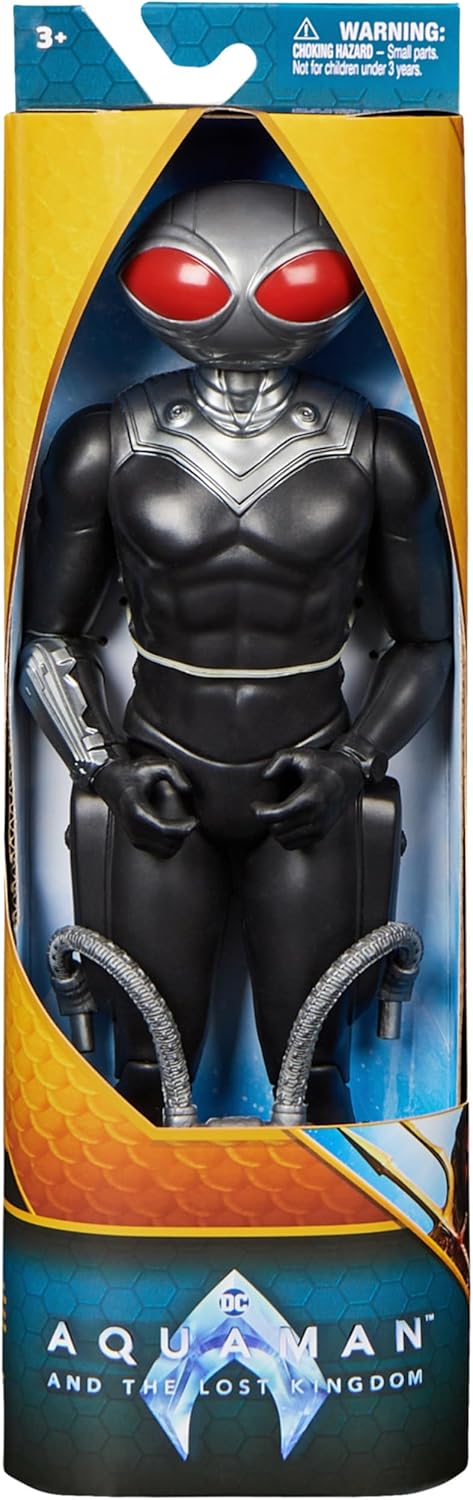 DC Comics, Aquaman, Black Manta Action Figure, 12-inch, Detailed Sculpting, Movie Styling, Easy to Pose, Collectible Superhero Kids Toys for Boys 3+
