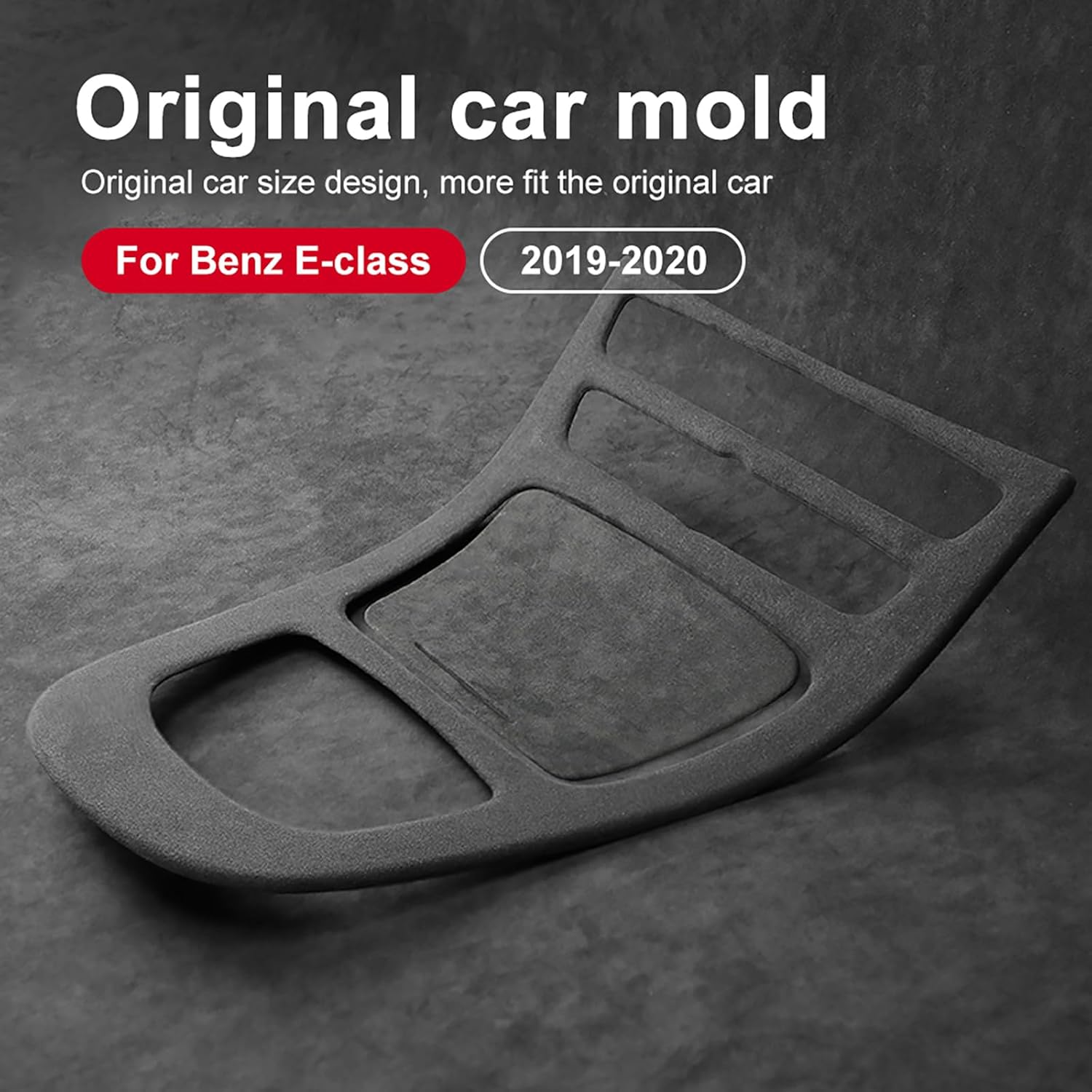 Cubierta de panel de consola central para Mercedes-Benz Clase E W213 2019 2020, estilo Alcántara, caja de almacenamiento, accesorios interiores