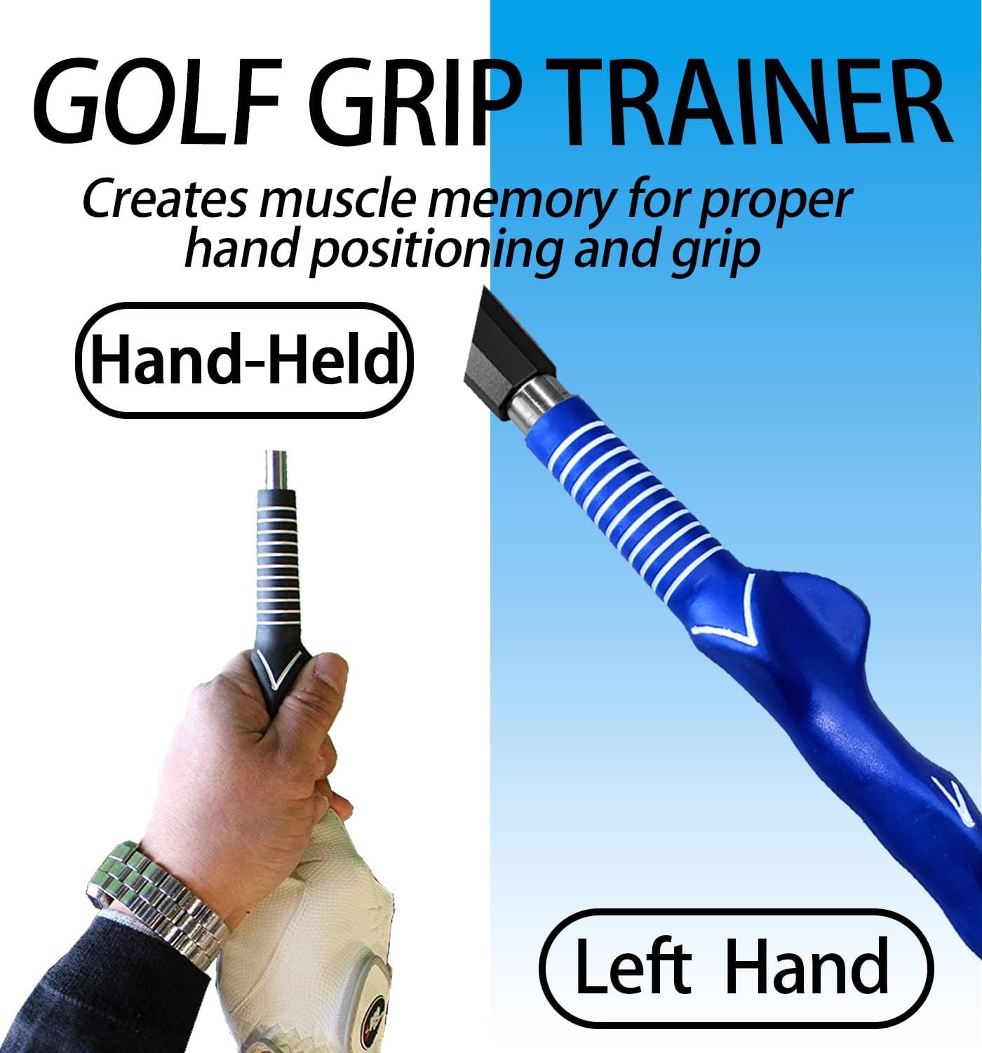Golf Swing Trainer- Golf Training aid with Golf Grip Trainer