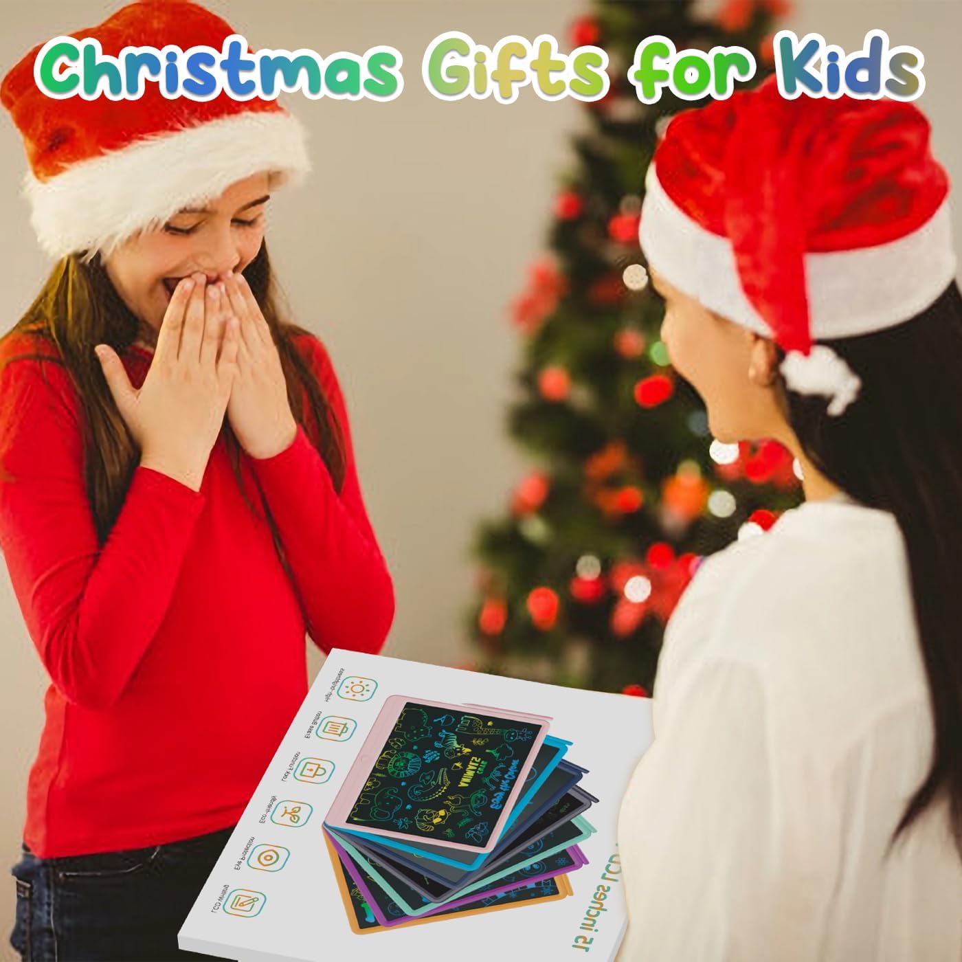 GIGART Tableta de escritura LCD para niños, tableta de dibujo de 15 pulgadas para niños, colorida tabla de dibujo borrable, regalos educativos de