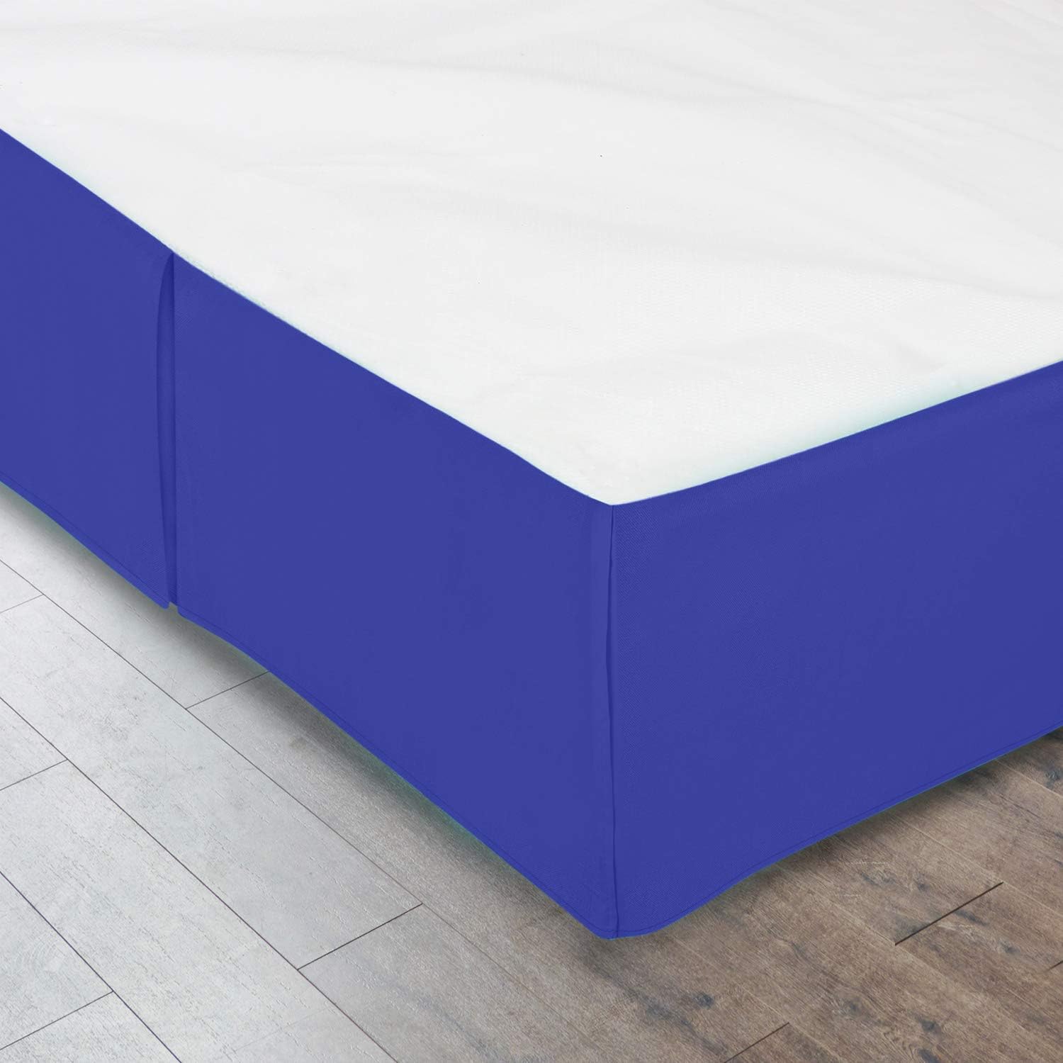 Nestl – Falda plisada de cama de fácil ajuste, con caída a medida de 14 pulgadas, microfibra de doble cepillado, con calidad de hotel y pliegues,