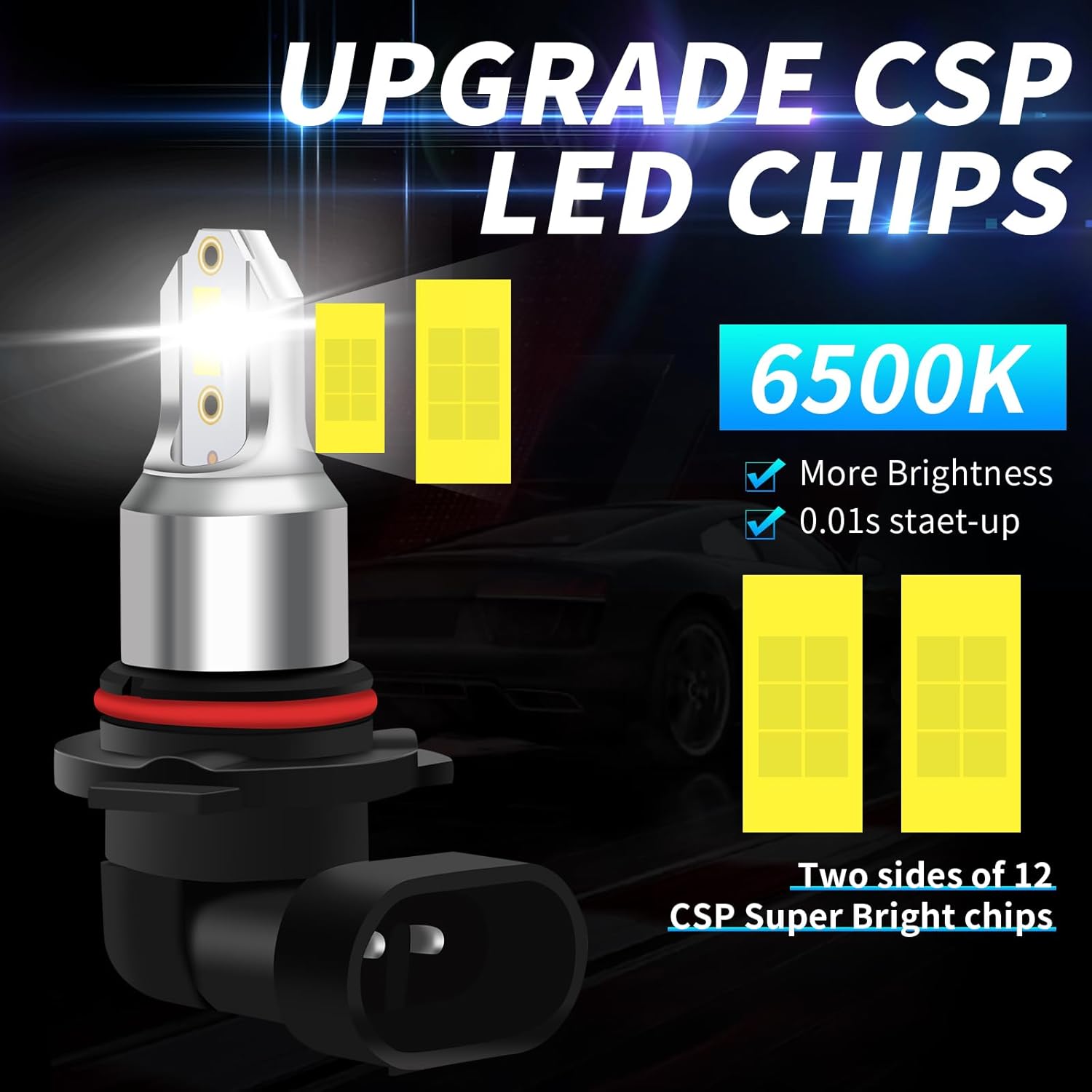 ZEBANERT Combo de bombillas LED para Ford F150 2015 2016 2017 2018 2019 2020 2021 2022, 9005 bombillas de luz alta H11 de haz bajo 6000 K, color