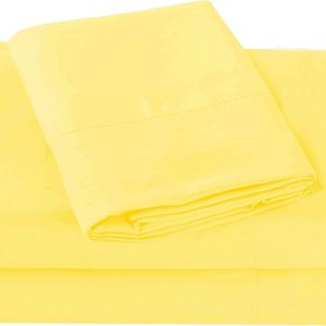 Sheets & Beyond Super Soft 1800 Series – Juego de sábanas de microfibra de algodón táctil de 3 piezas (amarillo, tamaño individual) Sheets & Beyond Super Soft 1800 Series – Juego de sábanas de microfibra de algodón táctil de 3 piezas (amarillo, tamaño individual)
