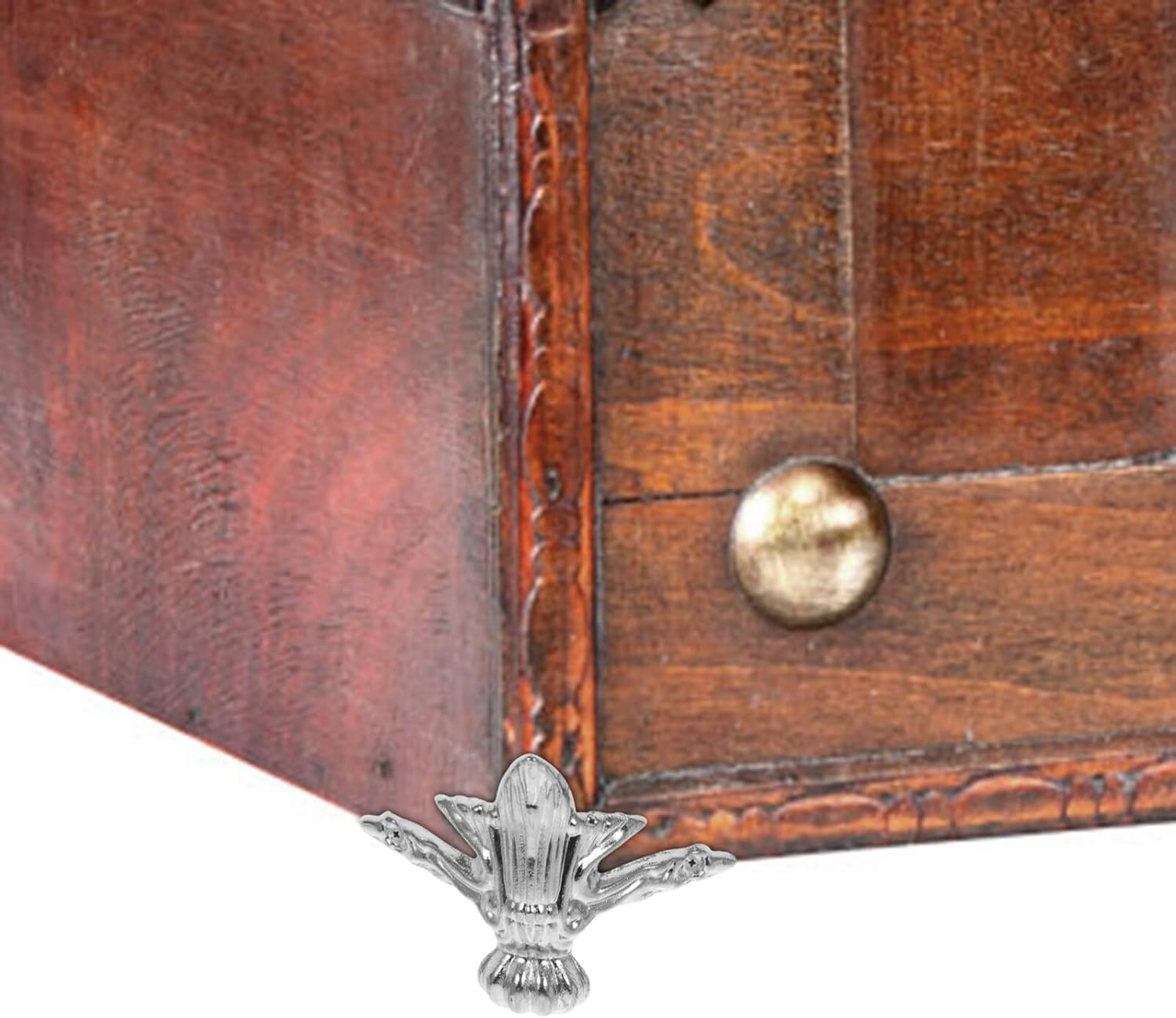 OSALADI Piernas de repuesto para muebles, 20 piezas, caja de pies antiguos, aleación de zinc, pan vintage