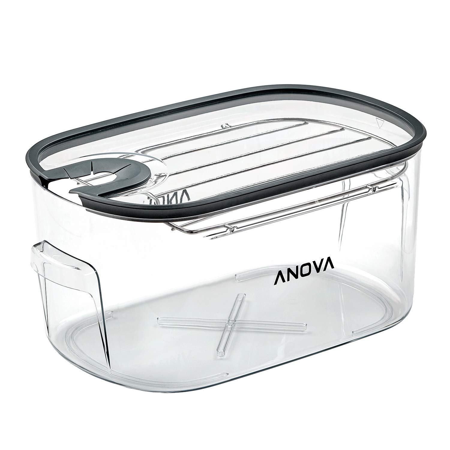 Anova Culinary ANTC01 Sous Vide – Recipiente de cocina con capacidad para hasta 16 litros de agua, con tapa extraíble y estante
