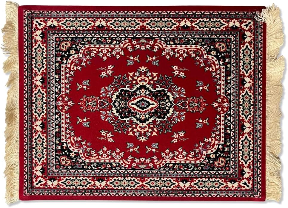 Jolitee Alfombrilla para mouse persa  Tapete ergonómico de lujo para mouse, diseño oriental, 10 x 7 pulgadas, accesorio de escritorio multifuncional