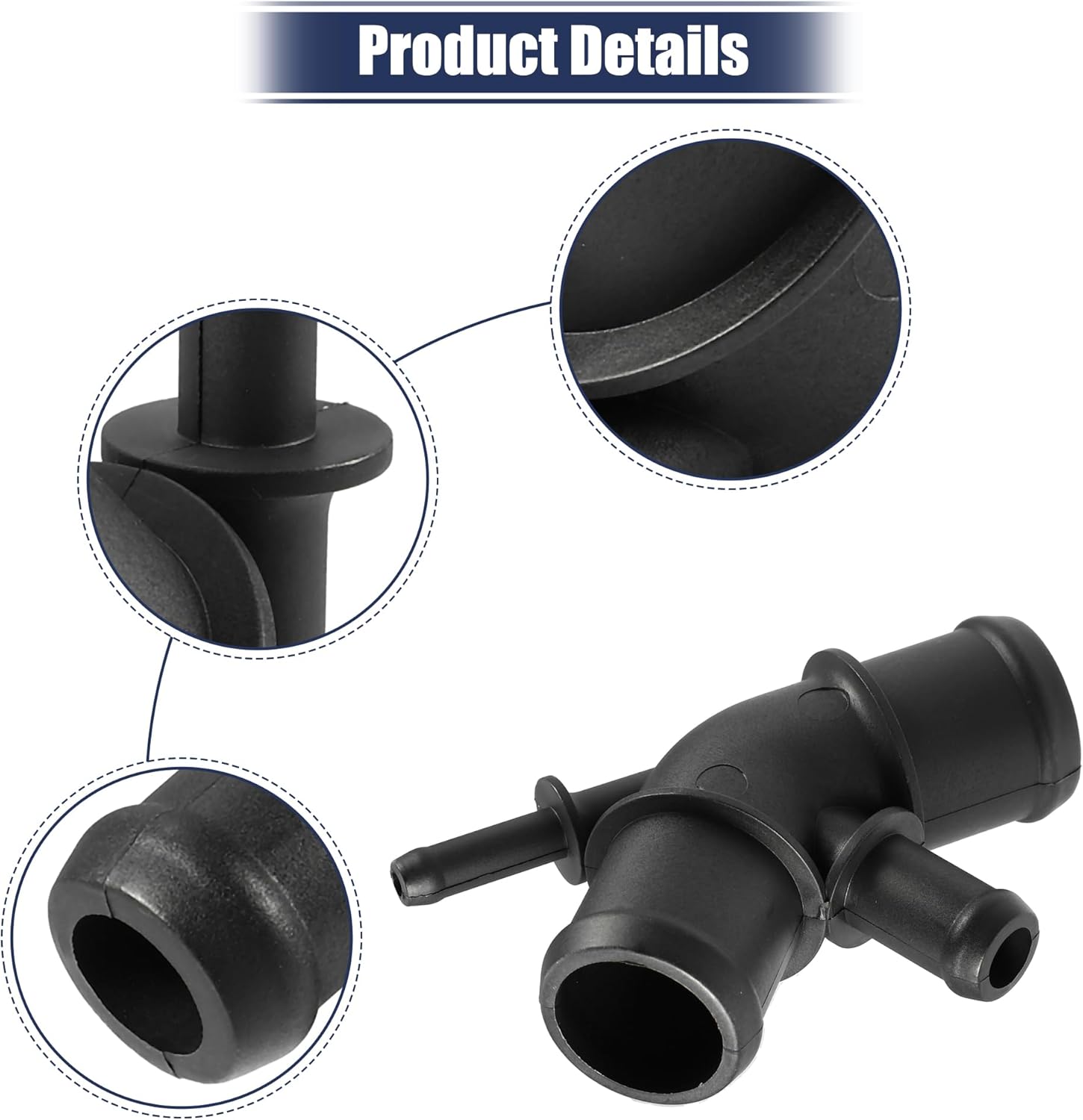 ACROPIX Conector de manguera de refrigerante para Audi TT 1.8L AT Quattro Base Convertible – Paquete de 1 Negro