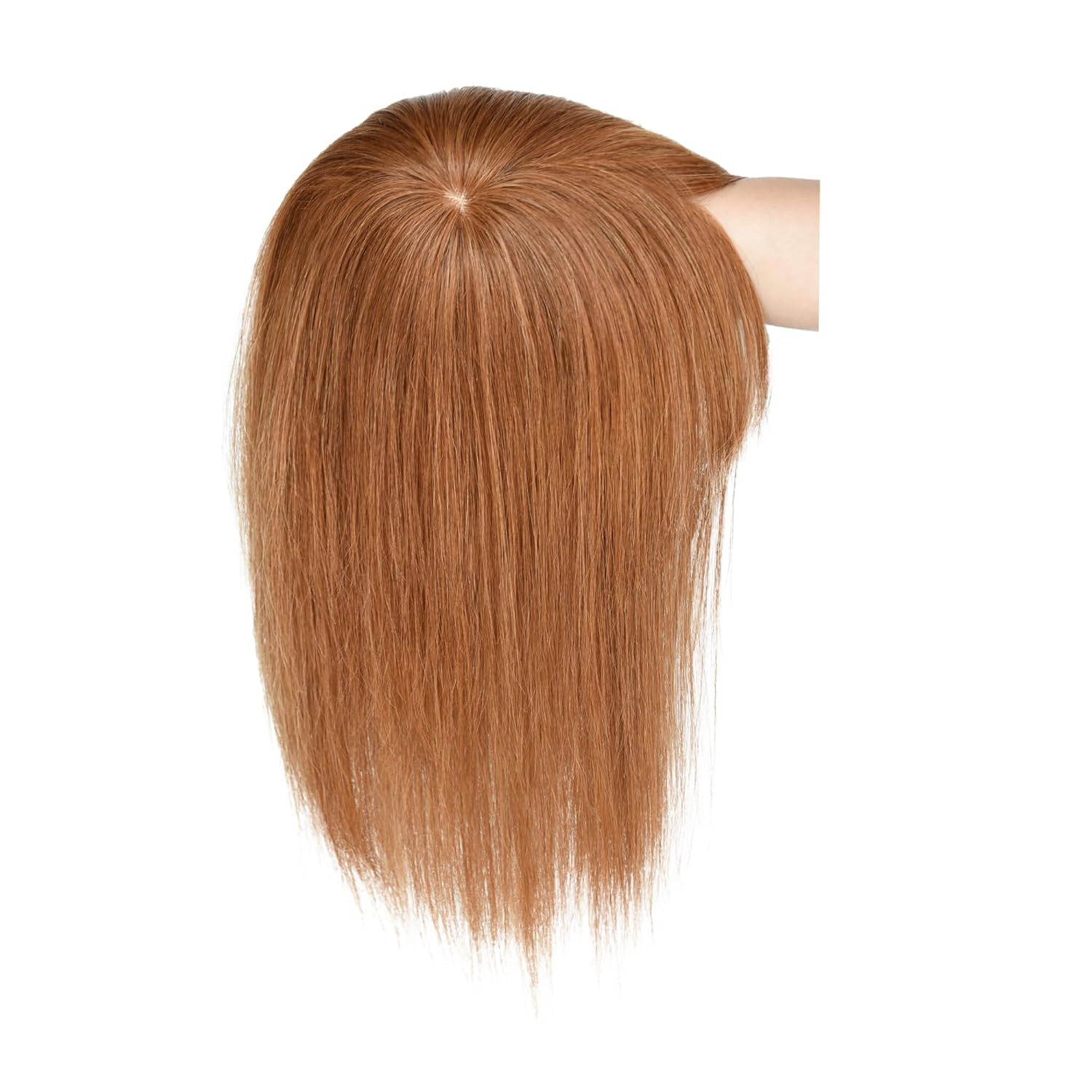Extensiones de cabello humano con clip de cabello humano con flequillo, base de seda, flecos para pérdida de adelgazamiento, extensiones de repuesto