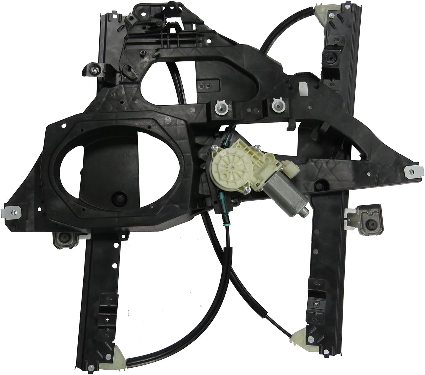 TYC 660557 Conjunto de regulador y motor de la ventana eléctrica delantera derecha compatible con Ford Expedition 2007-2017, color plateado