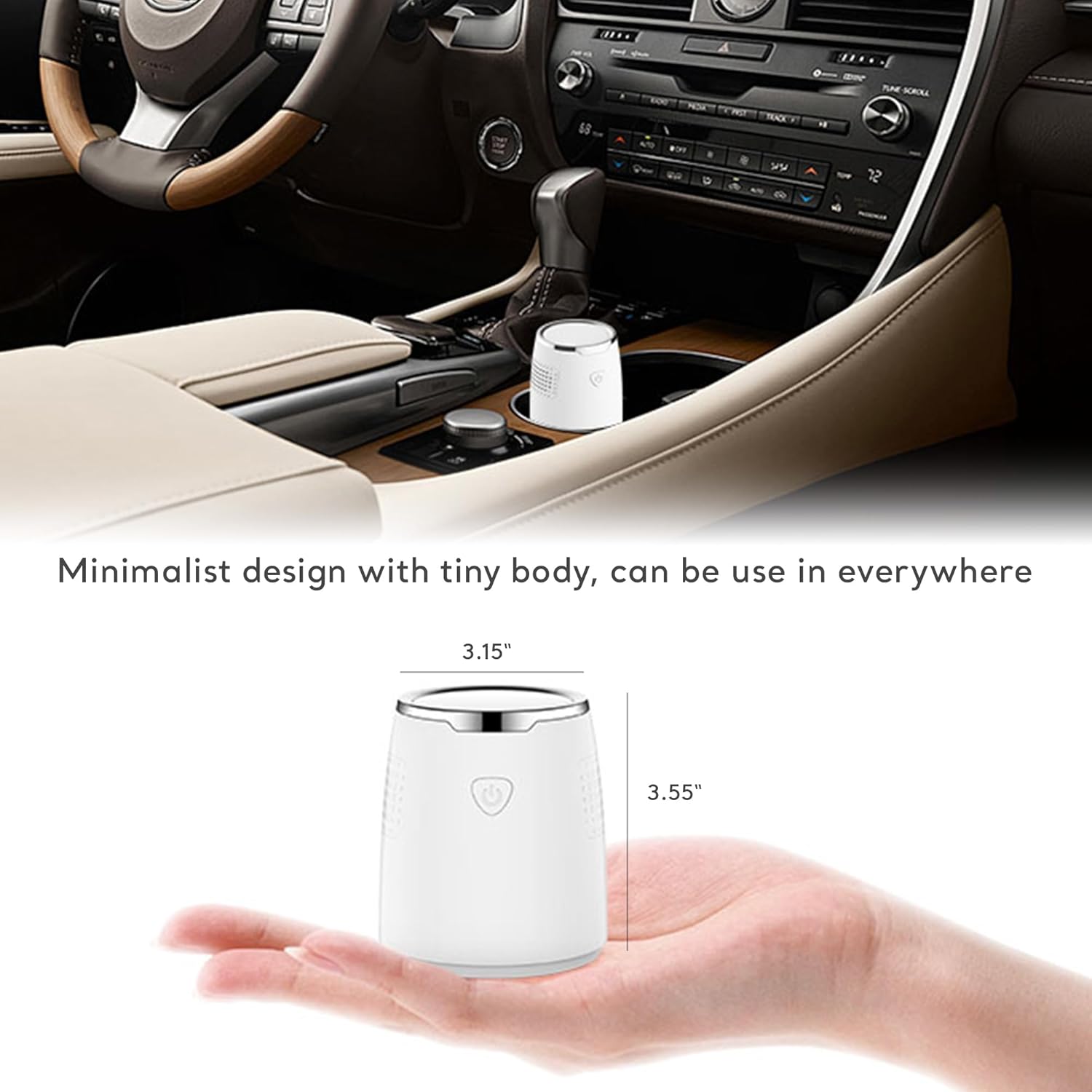 Eliminador de olores para nevera, eliminador de olores de arena para gatos, generador de ozono recargable por USB, desodorante de refrigerador,