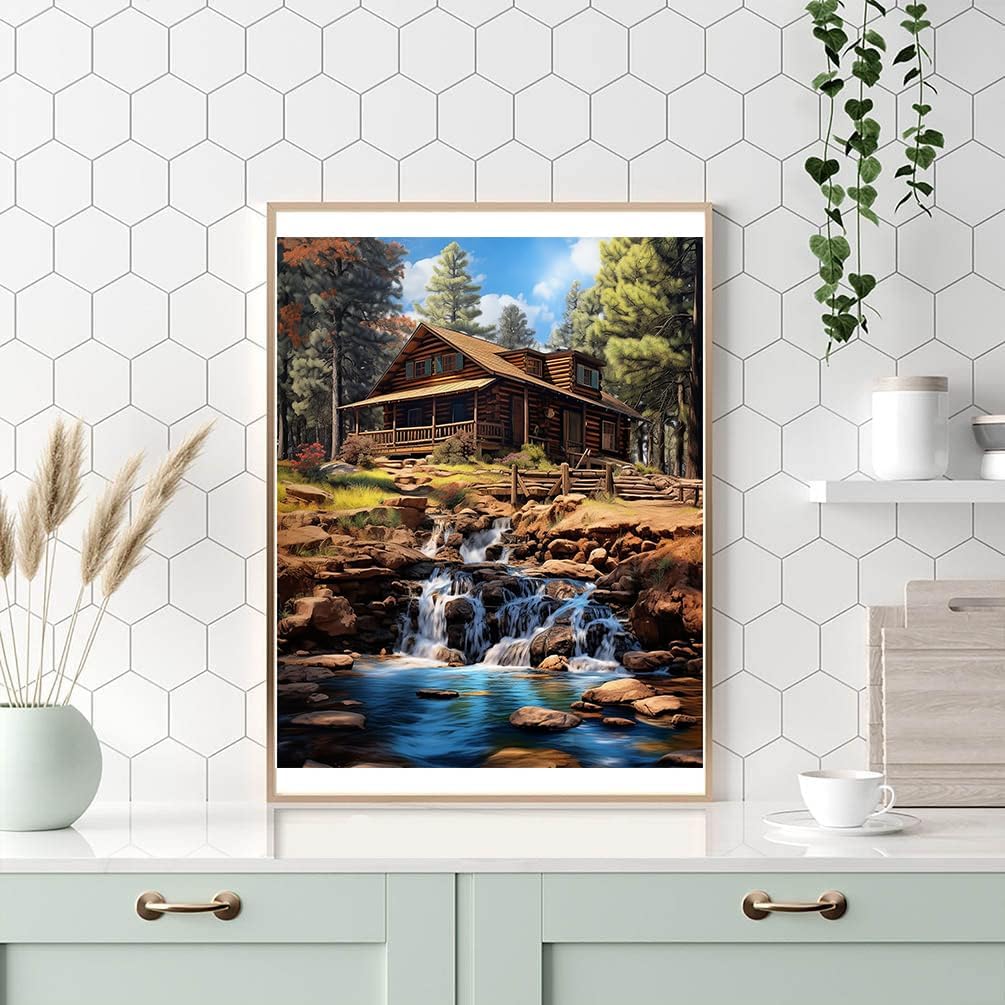 EIBEILI Pintura por números para adultos DIY paisaje natural pintura por números kits de pintura en lienzo para niños principiantes kits de pintura