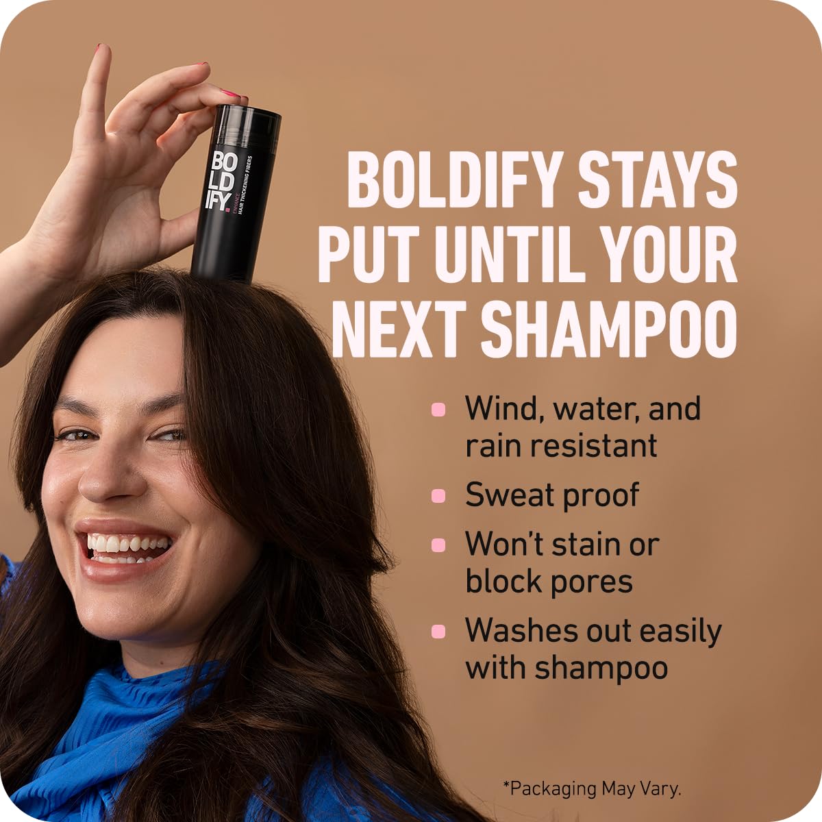 BOLDIFY – Fibras de pelo para el cabello fino (rubio claro), indetectables, botella de 2 onzas oculta completamente la pérdida de cabello en 15