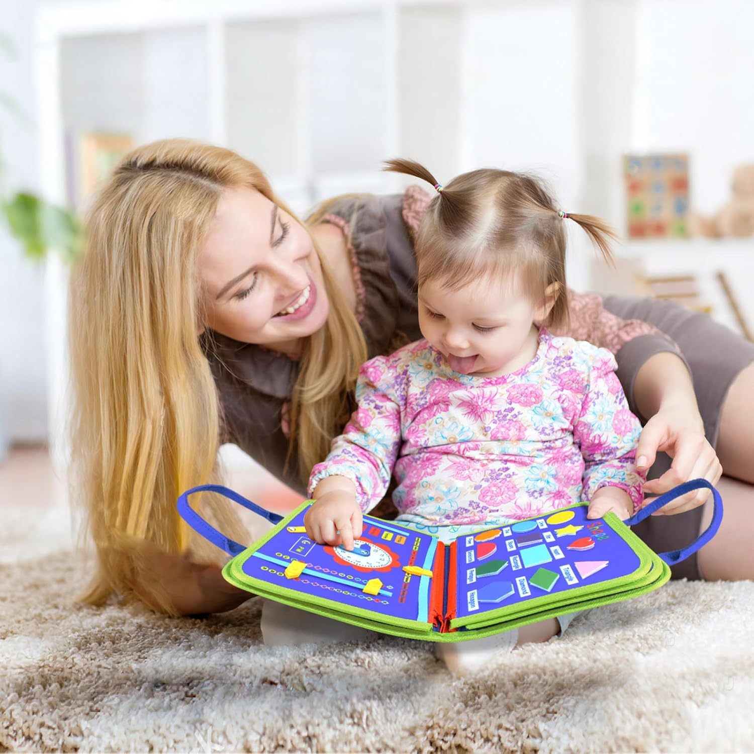 Hi-Tech Busy Book Toys Montessori – Libro sensorial para niños pequeños de 1, 2, 3, 4, 5 años, tablero de actividades educativas de aprendizaje