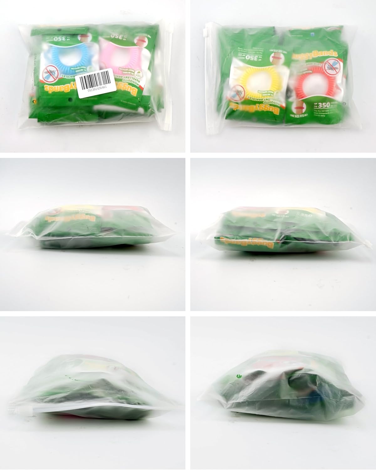 Paquete de 12 pulseras de mosquitos, bandas de mosquitos para adultos y niños con envueltas individualmente y sin DEET, pulseras naturales e