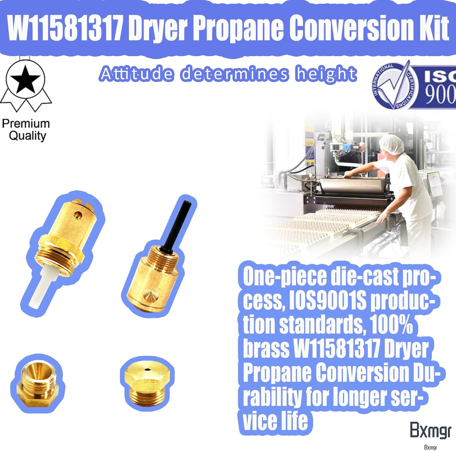 W11581317 Kit de conversión de propano para secadores de 27 pulgadas, compatible con Whirlpool, Armada, Maytag, Kenmore 20000 BTUHr Secadores de