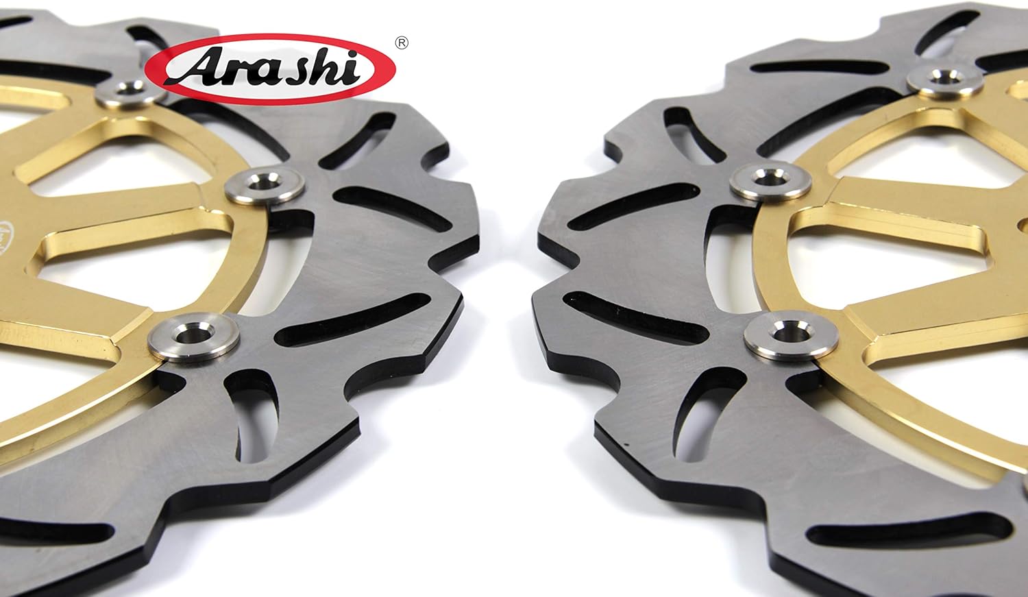 Arashi Rotores de discos de freno delanteros y traseros para Suzuki GSXR 1000 2001 2002 K1 K2 Accesorios de repuesto para motocicleta GSX R 1000