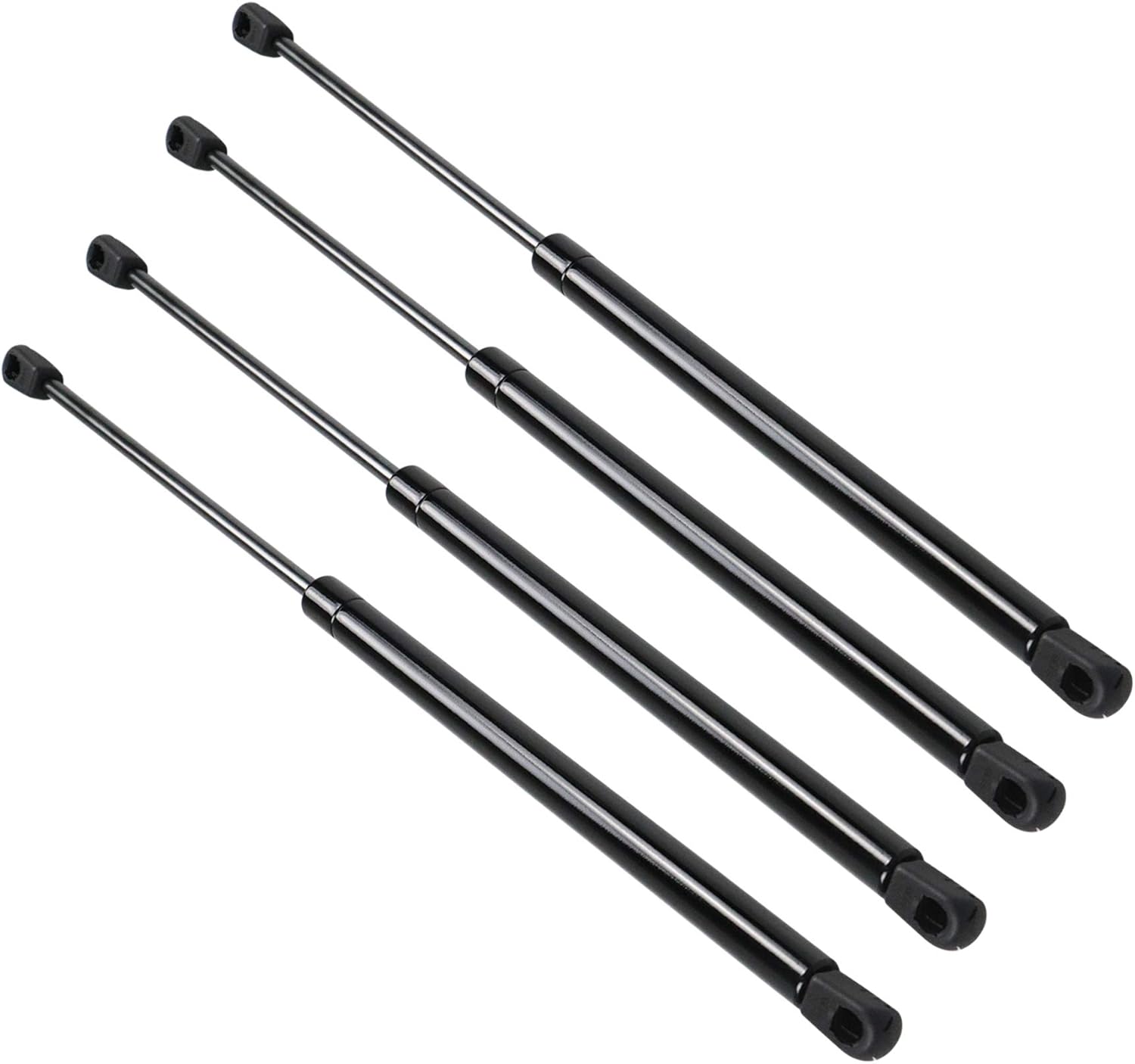 2 soportes de elevación de capó delantero + 2 puntales de amortiguador de ventana trasera, resortes de gas 2002-2007 aptos para Jeep Liberty 4365