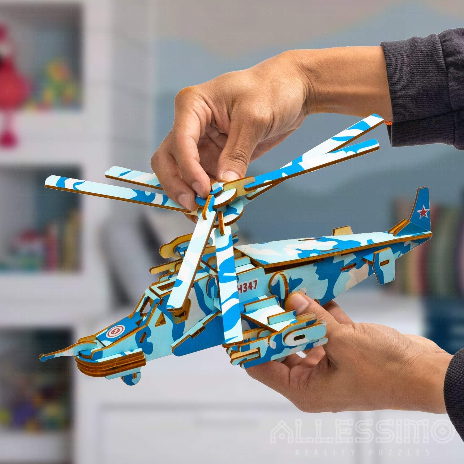Artisolve – Rompecabezas de madera 3D con diseño de tiburón negro para niños, niñas, familia, divertidos rompecabezas a partir de 14 años