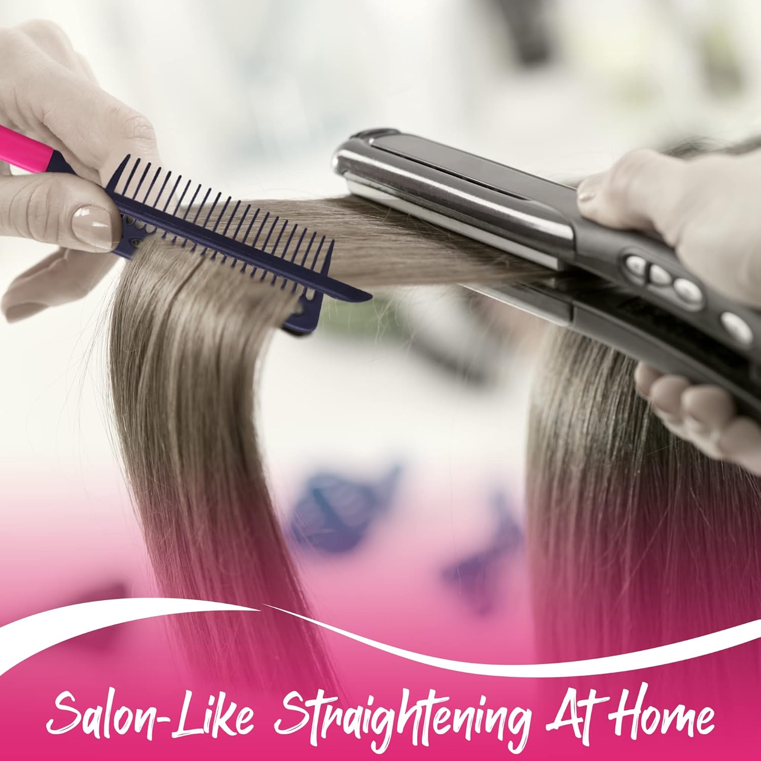 Herstyler Peine alisador para el cabello – Peine de hierro plano para grandes tresses – Peine alisador de cabello con agarre – Peine para cabello