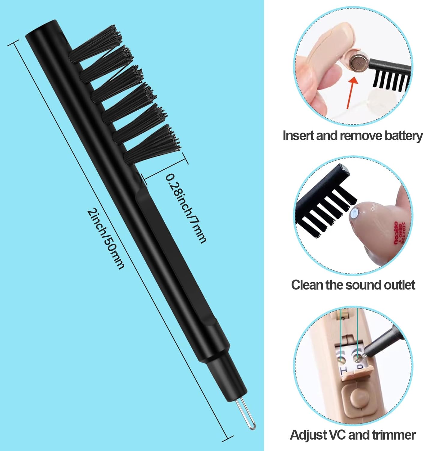 Kit de limpieza de audífonos, filtros de protectores de cera para audífonos Cerumen, filtros de audífonos compatibles con Phonak, trampas de cera