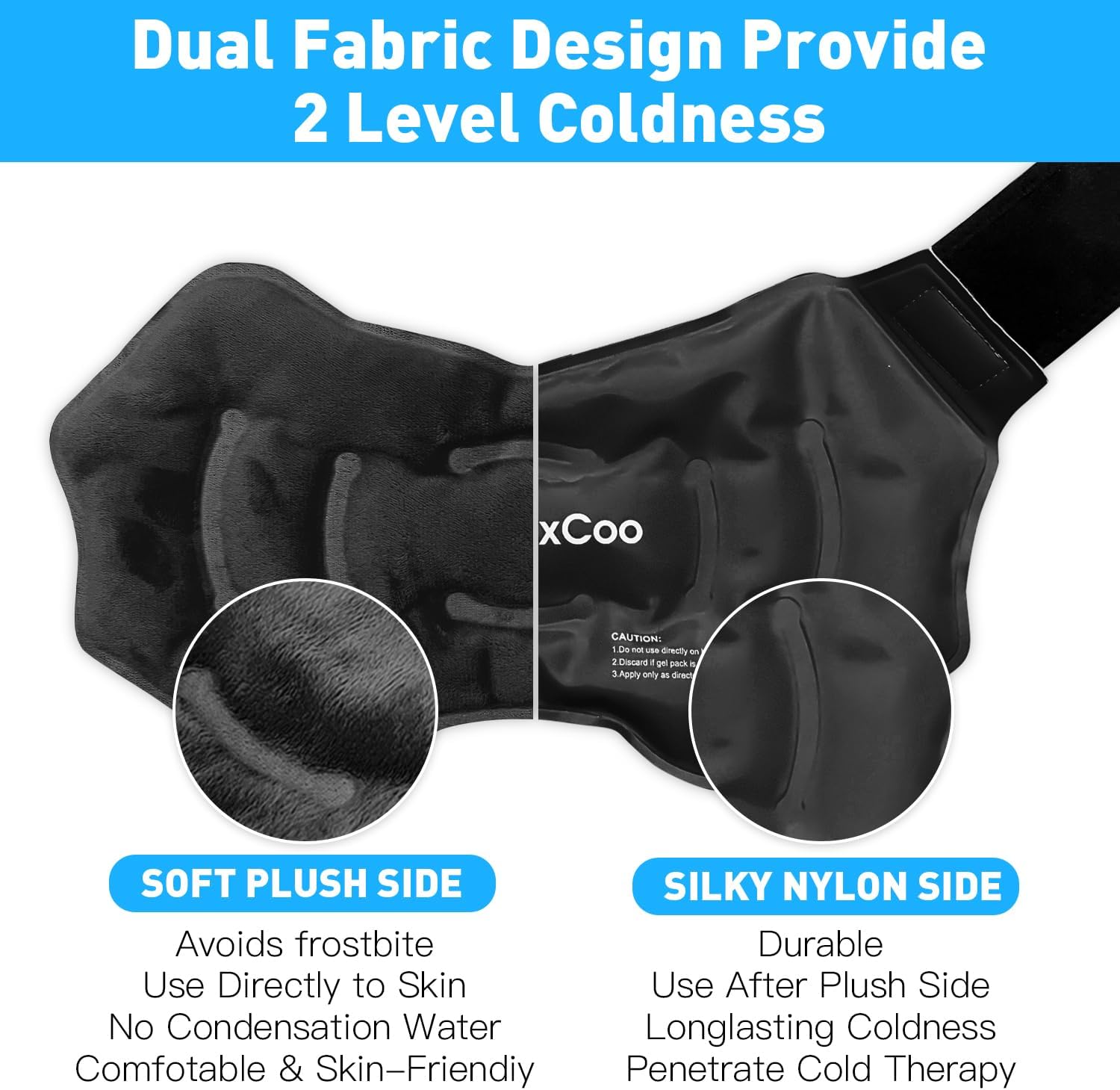 Bolsa de hielo de tobillo para hinchazón, bolsa de hielo de gel reutilizable para lesiones de tobillo, terapia de compresión fría para aliviar el