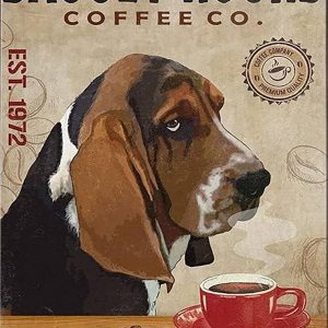 YEEIFFD Kit de pintura de diamante 5D para perro, Basset Hound, saborea el sabor, café, arte de diamantes para principiantes, niños, para decoración YEEIFFD Kit de pintura de diamante 5D para perro, Basset Hound, saborea el sabor, café, arte de diamantes para principiantes, niños, para decoración