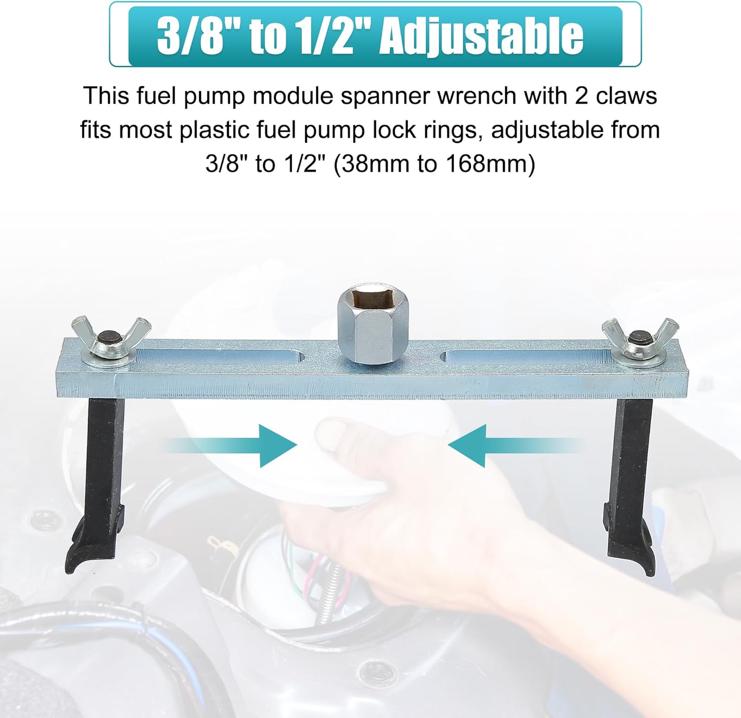 X AUTOHAUX Herramienta de extracción de bomba de combustible para coche, llave universal, ajustable, cubierta de tanque