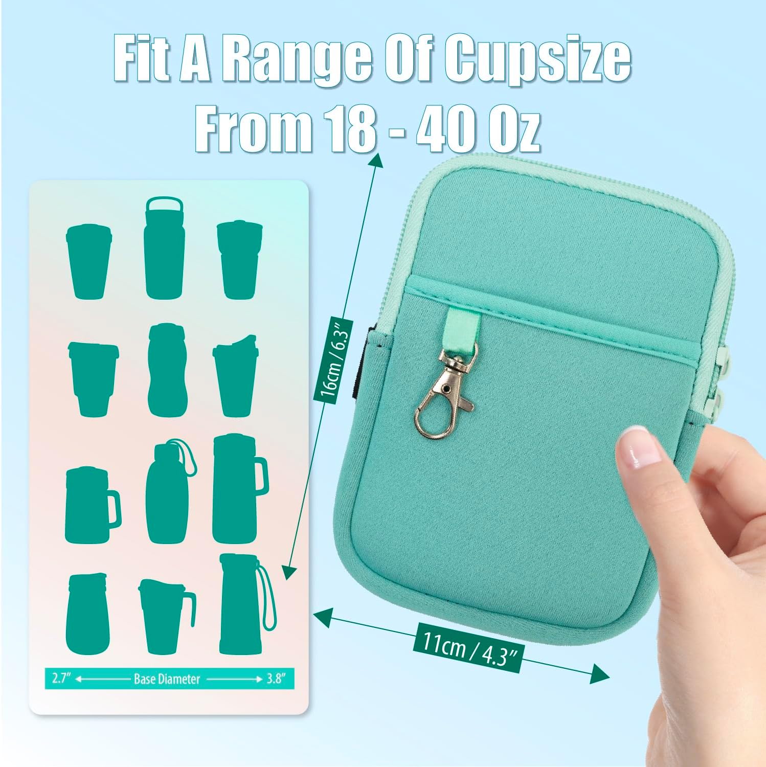 Axolotl Stanley Cup – Bolsa para botella de agua con llavero, accesorios para vasos Stanley de 3040 onzas con asa, vaso Stanley