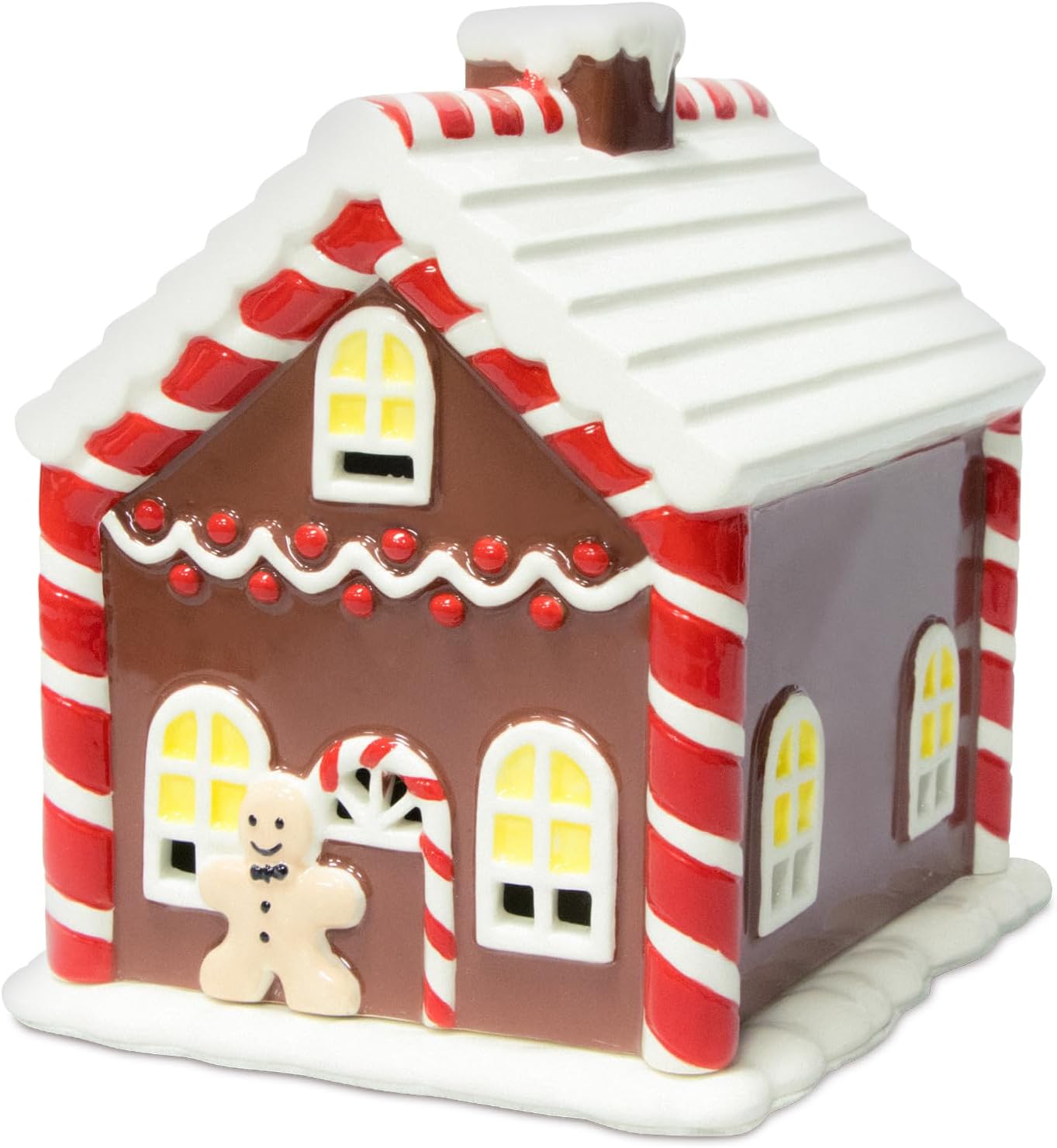 SALKING Calentador de cera de Navidad para derretimiento, casa de jengibre, calentador eléctrico de cera para cera perfumada, decoración navideña,