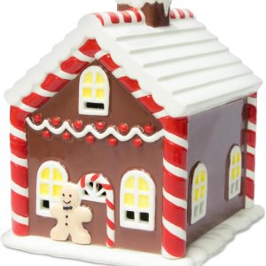 SALKING Calentador de cera de Navidad para derretimiento, casa de jengibre, calentador eléctrico de cera para cera perfumada, decoración navideña, SALKING Calentador de cera de Navidad para derretimiento, casa de jengibre, calentador eléctrico de cera para cera perfumada, decoración navideña,