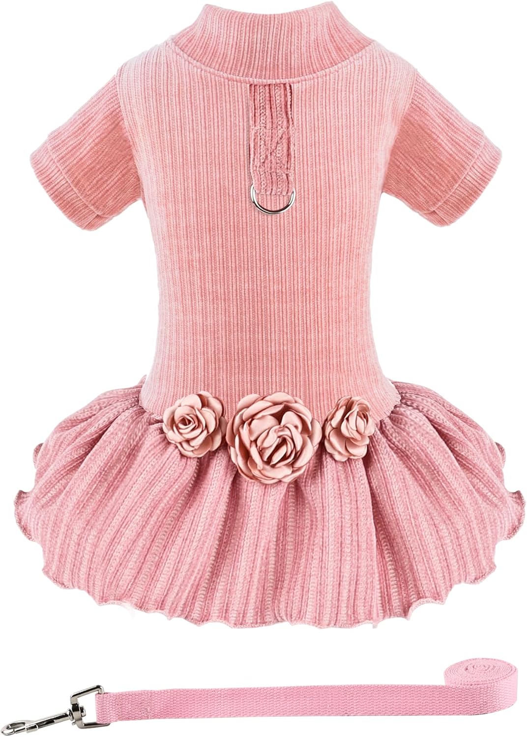 Vestido para perro, lindo vestido de corbatín, arnés y correa, ropa para caminar para perros, faldas, ropa para mascotas para perros pequeños,