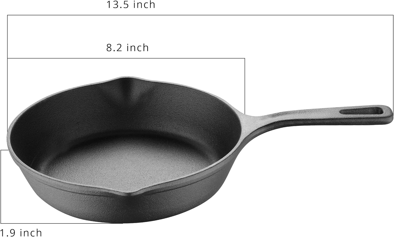 MasterPRO Sartén de hierro fundido pre-sazonado  Sartén para cocinar, saltear y freír para uso en interiores y exteriores  Parrilla de barbacoa,