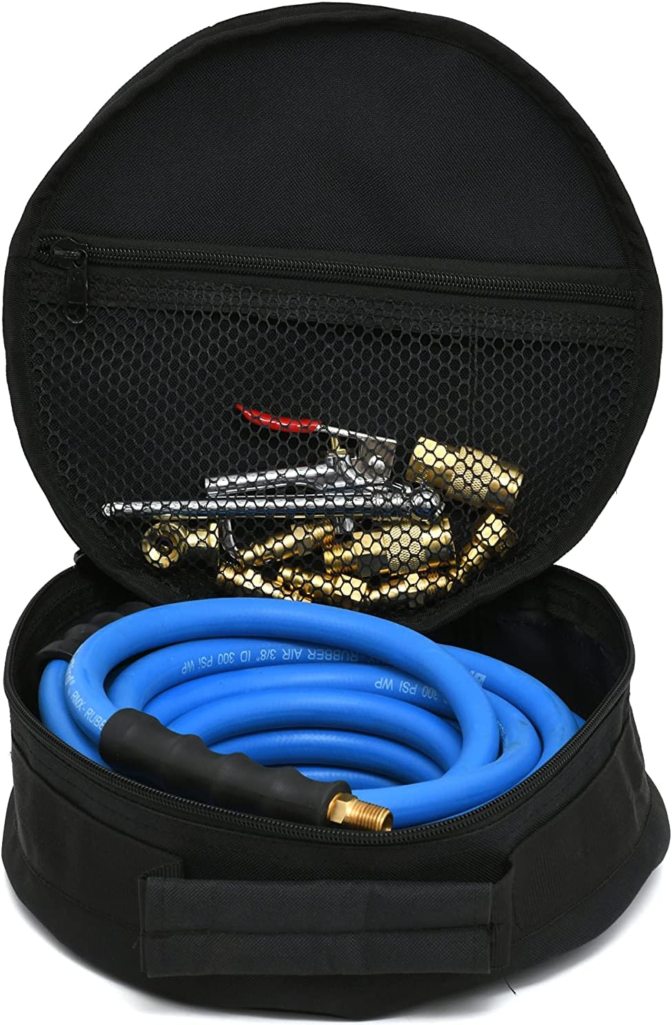 BLUBIRD BB3825KIT Kit de accesorios para compresor de aire de 38″ x 25′, 100% goma, más ligero, más fuerte, más flexible, 300 PSI, 50F a 190F