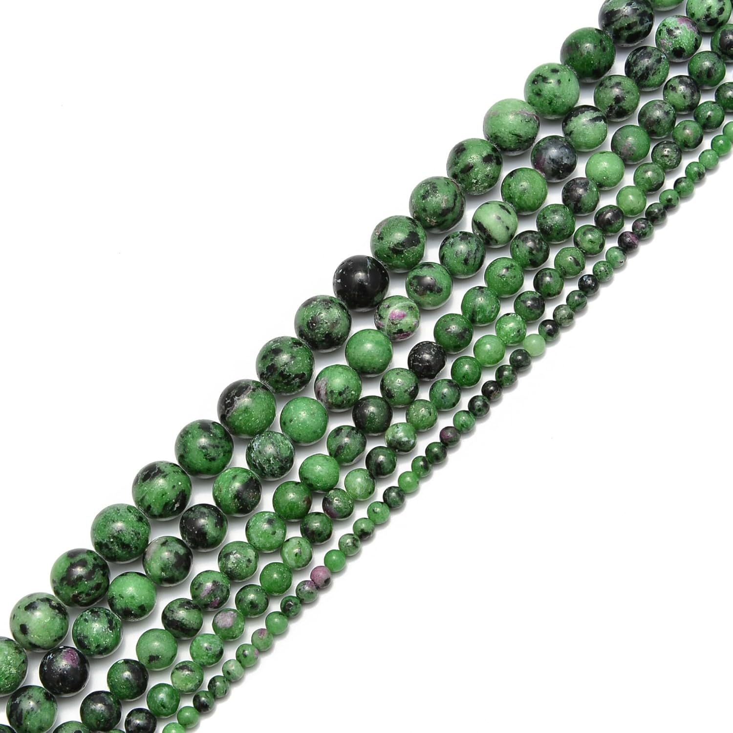 Rubí Zoisite Cuentas redondas lisas 0.157 in 15.5″ Hebra para la fabricación de joyas