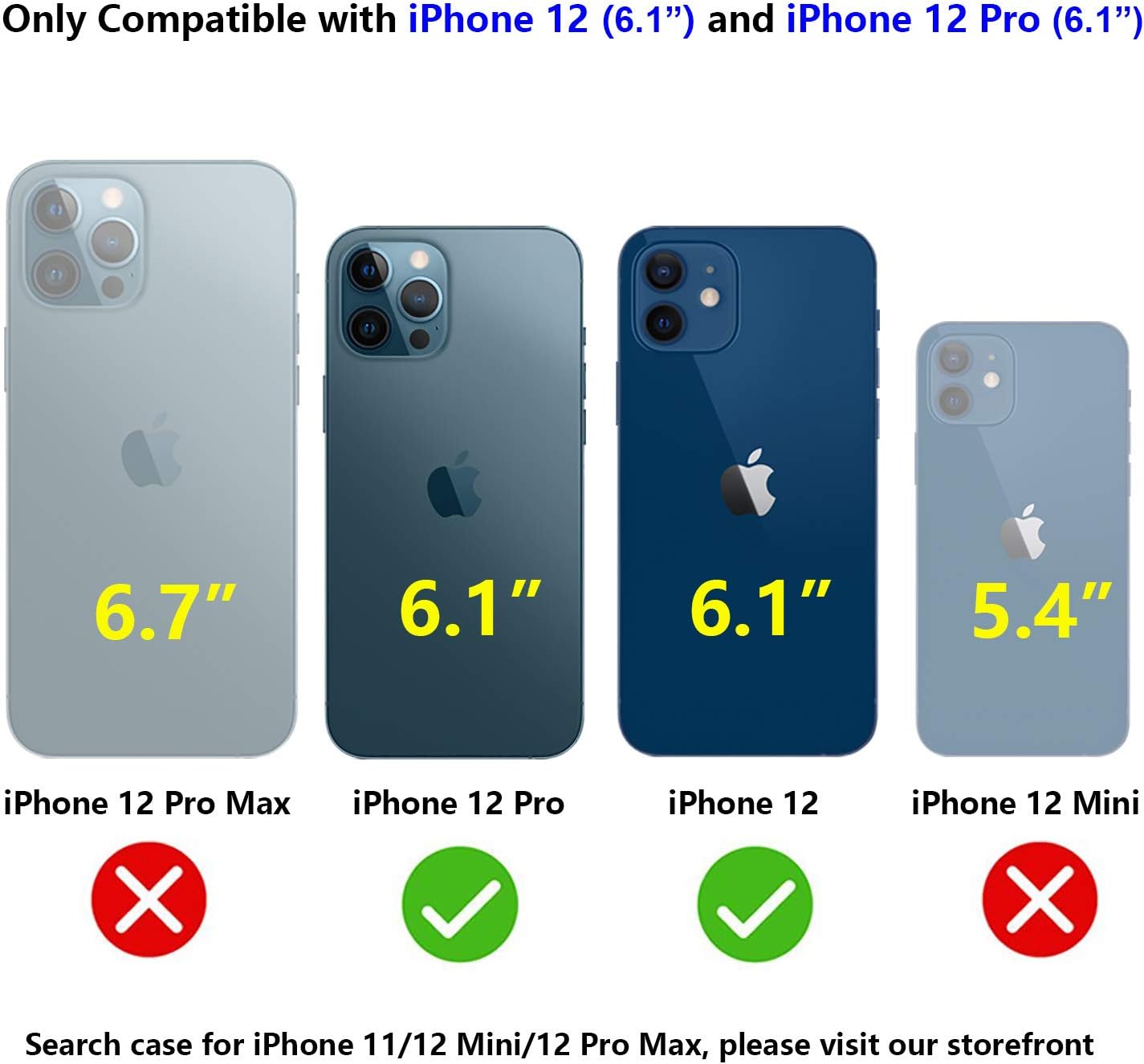 JAHOLAN – Carcasa para iPhone 12 y iPhone 12 Pro, diseño de mármol transparente, carcasa de silicona de goma suave, carcasa de 6,1 pulgadas