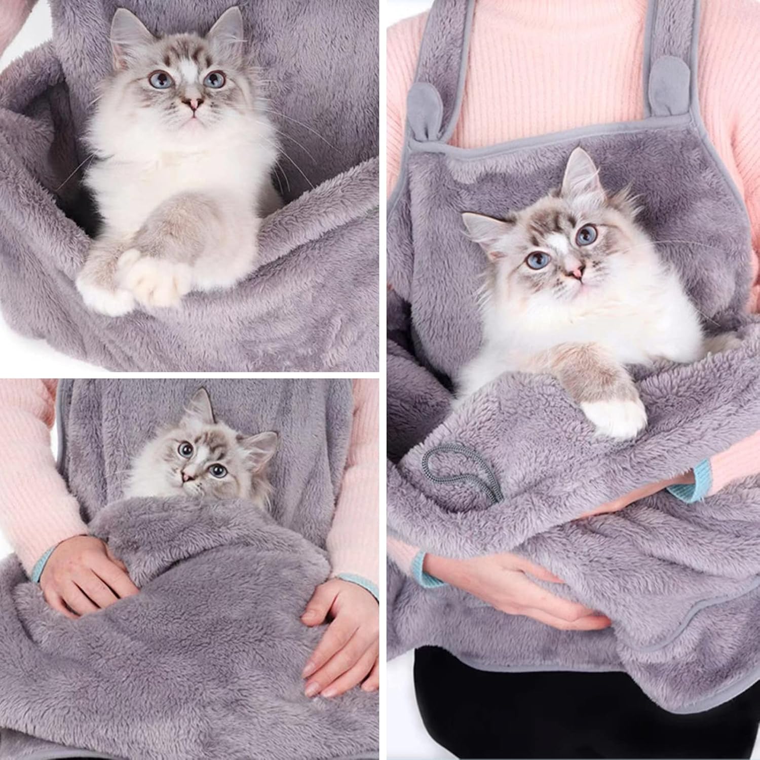 Portador para gatos y mascotas, delantal, chaleco suave, bolsa de transporte para mascotas en el hombro para mascotas, para mascotas, bolsa frontal
