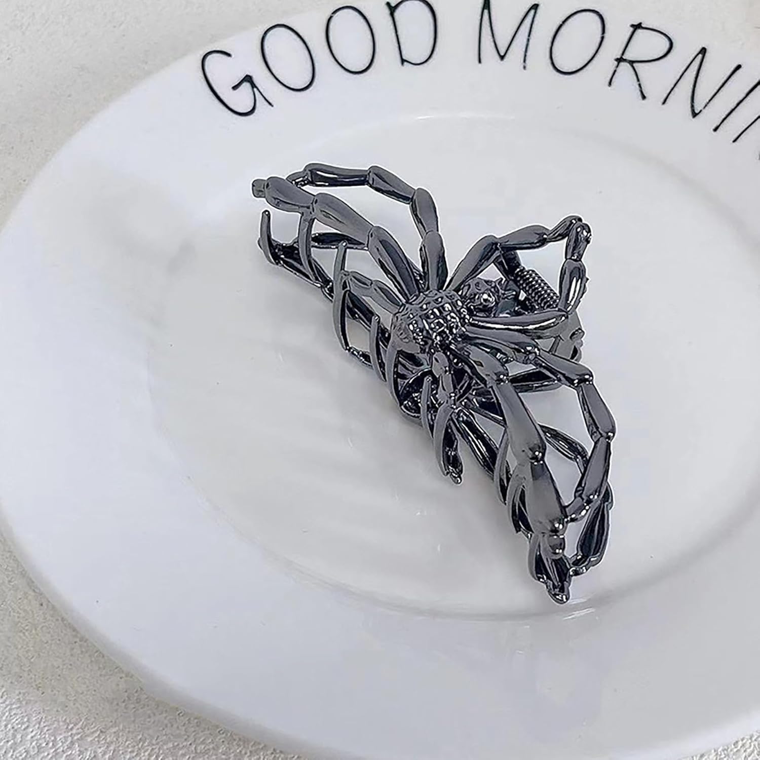 Pinzas para el cabello de Halloween, pinzas de metal con diseño de arañas con accesorios para el cabello, pinzas medianas para cabello finogrueso,