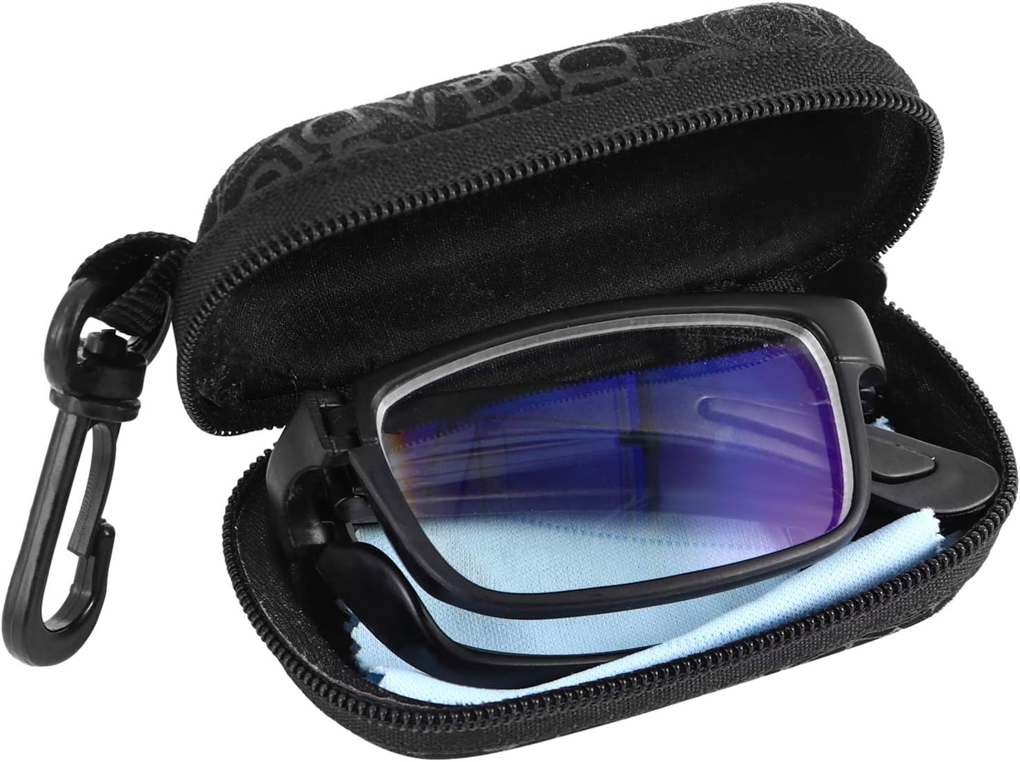 EXCEART – 1.0 gafas de miopía plegables gafas de lectura negras gafas de larga distancia con estuche portátil