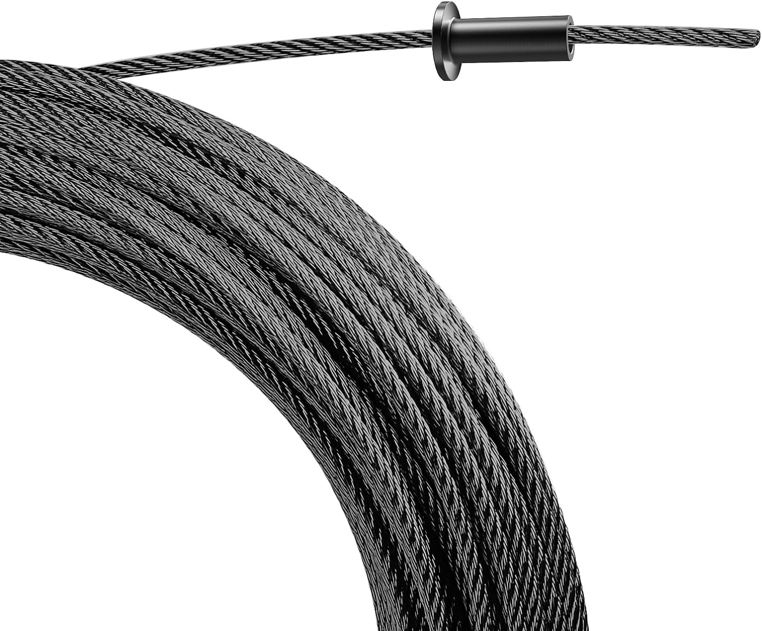 BLIKA Paquete de 100 fundas protectoras de acero inoxidable negras para barandillas de cable de cubierta de 18 pulgadas, 532 pulgadas o 316