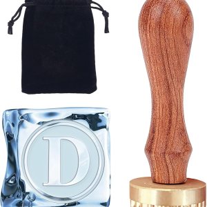 CRASPIRE Letra D – Sello de hielo con iniciales de 1.2 pulgadas con cabeza de latón extraíble, mango de madera, sello de marca de hielo para cóctel, CRASPIRE Letra D – Sello de hielo con iniciales de 1.2 pulgadas con cabeza de latón extraíble, mango de madera, sello de marca de hielo para cóctel,