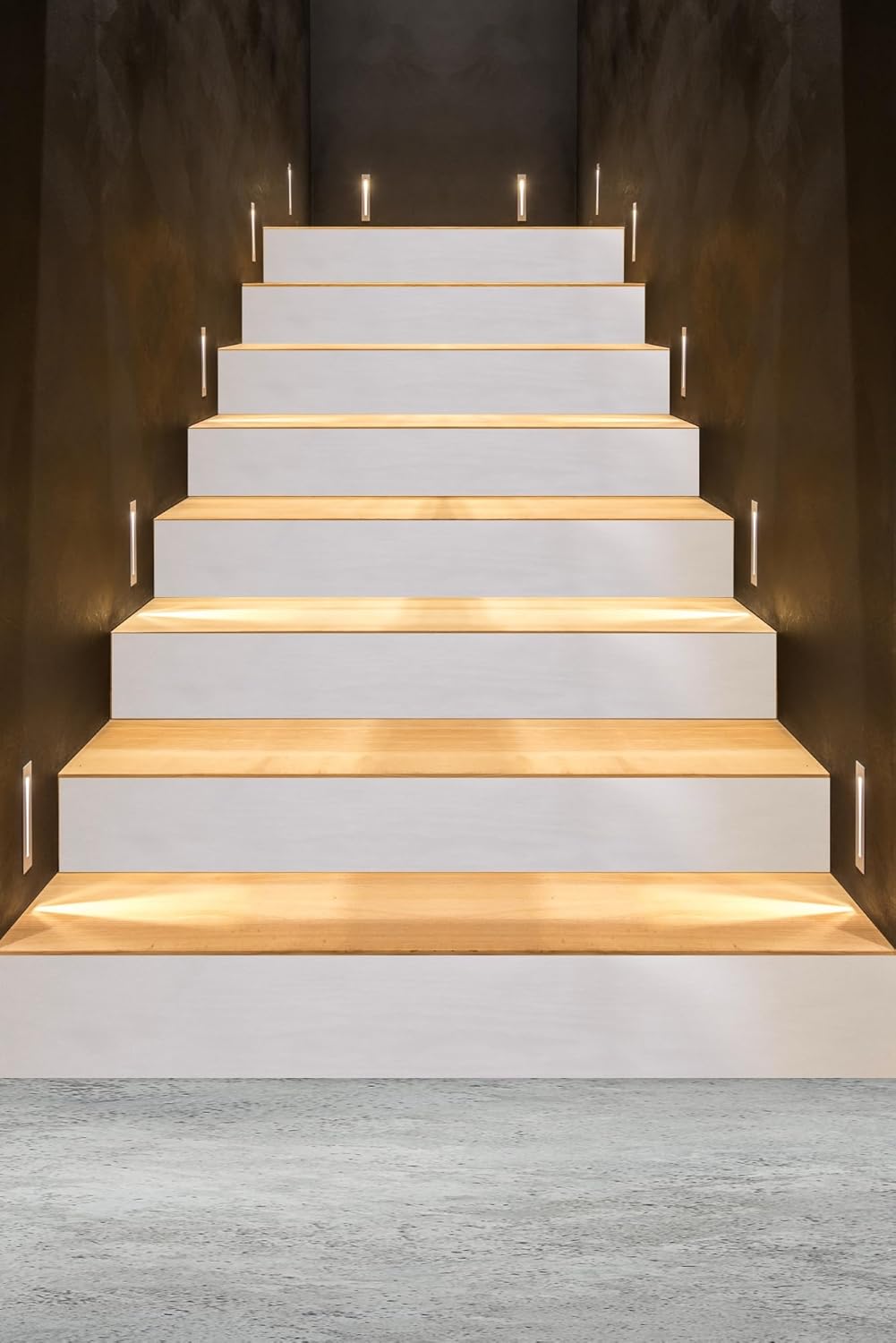 Calcomanías adhesivas para elevadores de escaleras (veta de madera blanca)