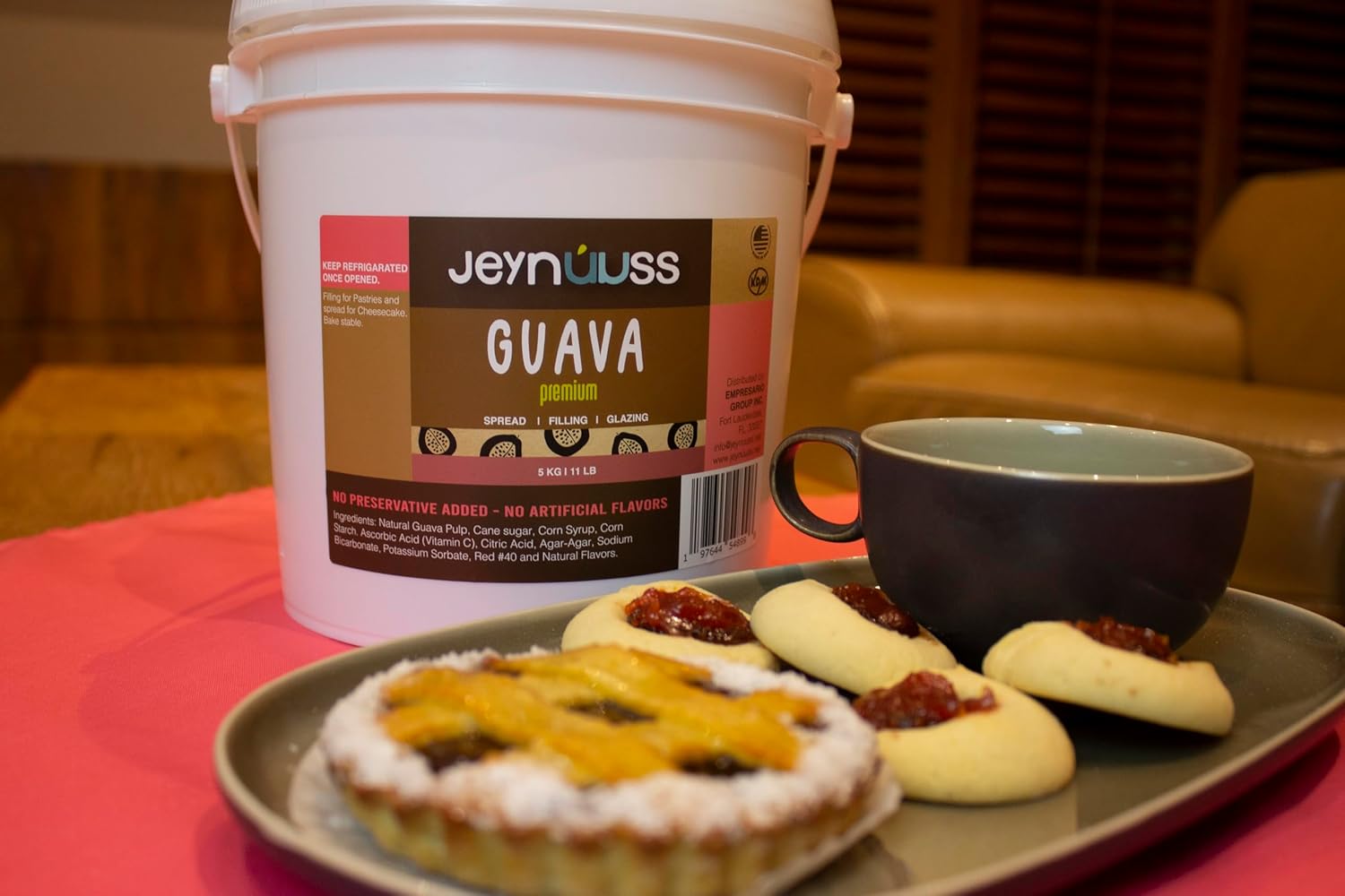 Jeynuuss – Relleno de pastel de guayaba y pastelería, relleno de pastel, pasta de guayaba, gelatina de guayaba, pasta de guayaba para hornear,