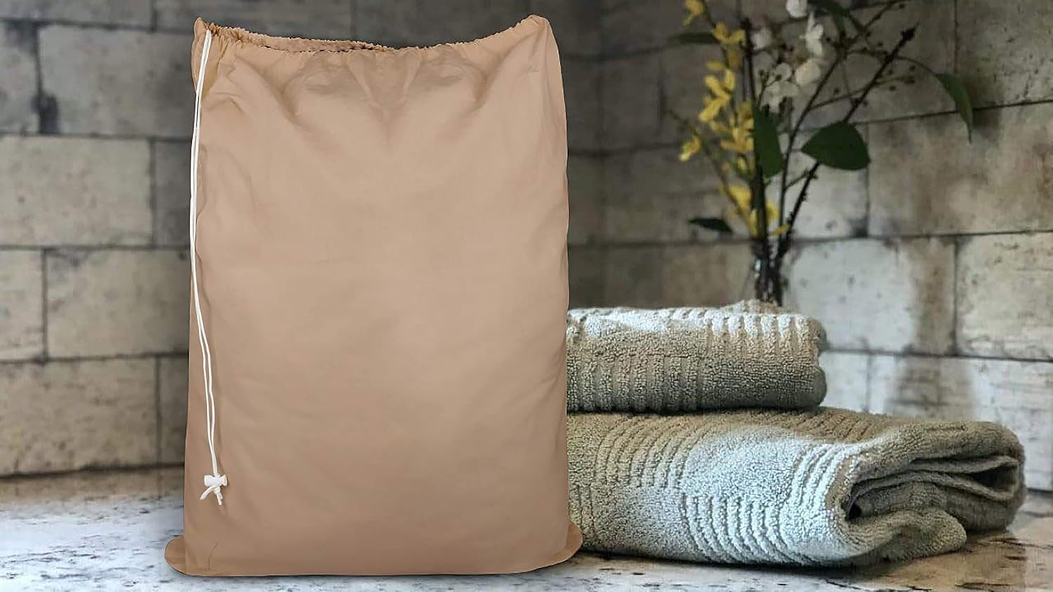 Urban Villa Bolsa de lavandería de lona  Bolsa de lavandería de viaje para ropa sucia  Lavable a máquina  Bolsa reutilizable para ropa de hostal