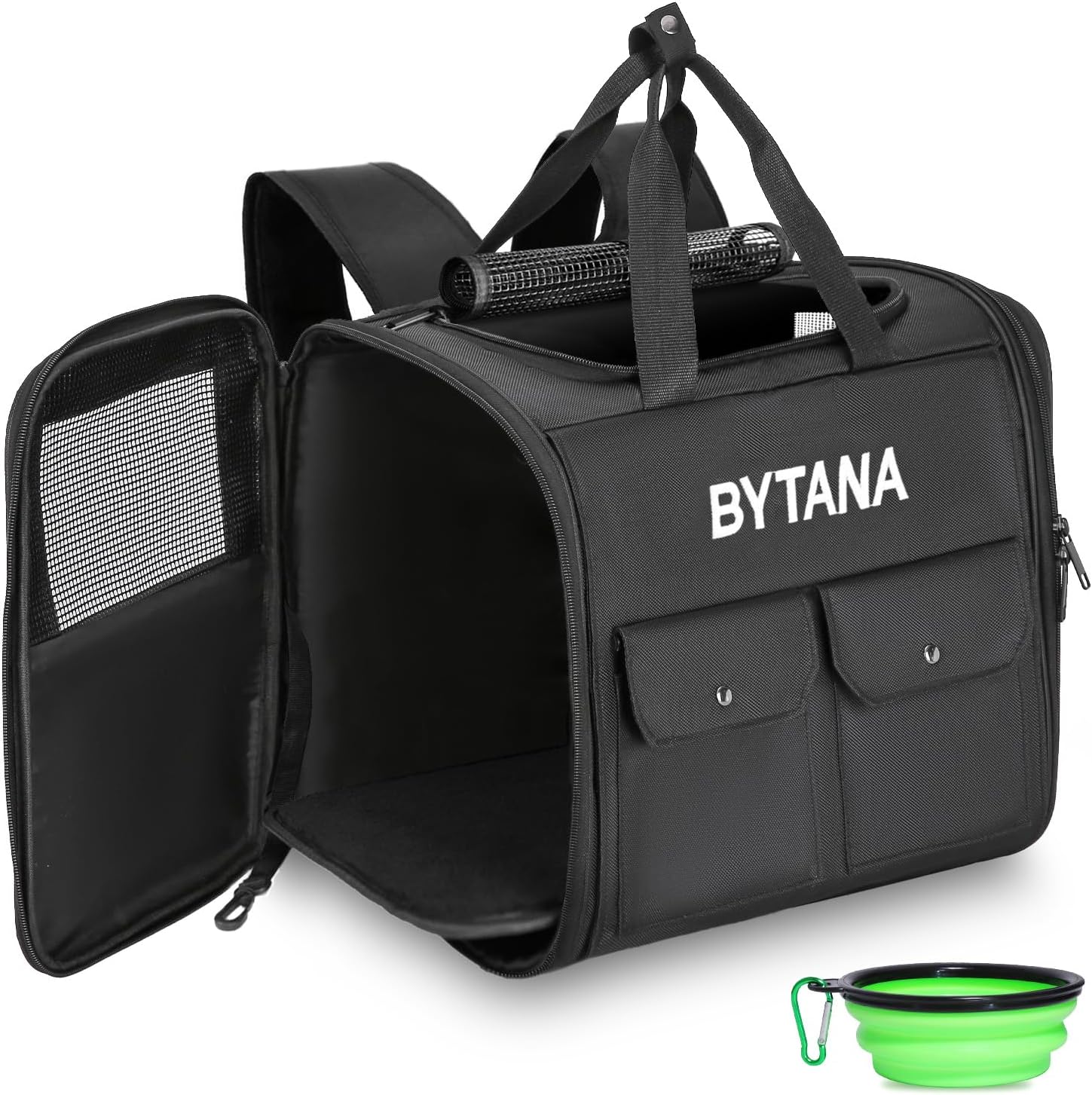 Mochila transportadora para gatos y perros, cachorros, con capacidad para hasta 18 libras, mochila para perros, mochilas para gatos para llevar