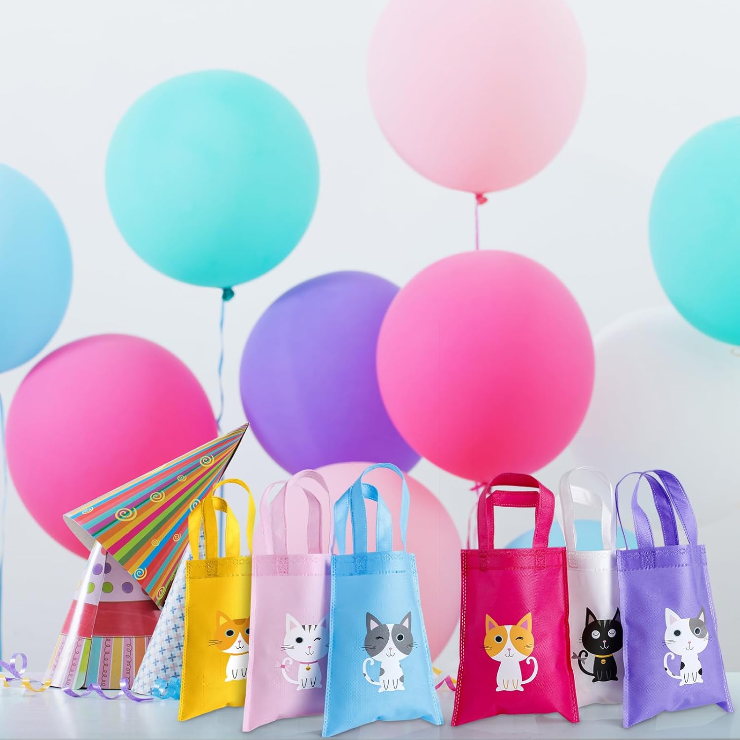 Hosuly 24 bolsas de regalo de fiesta para perros y gatos, bolsas reutilizables para cachorros, bolsas reutilizables a granel para perros y gatos,
