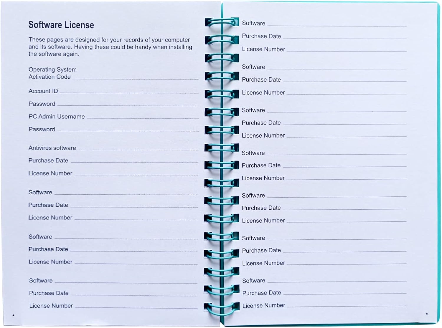 UtyTrees Libro de contraseñas con pestañas alfabéticas de la A a la Z, protector de contraseñas y cuaderno de contraseñas para el hogar u oficina,