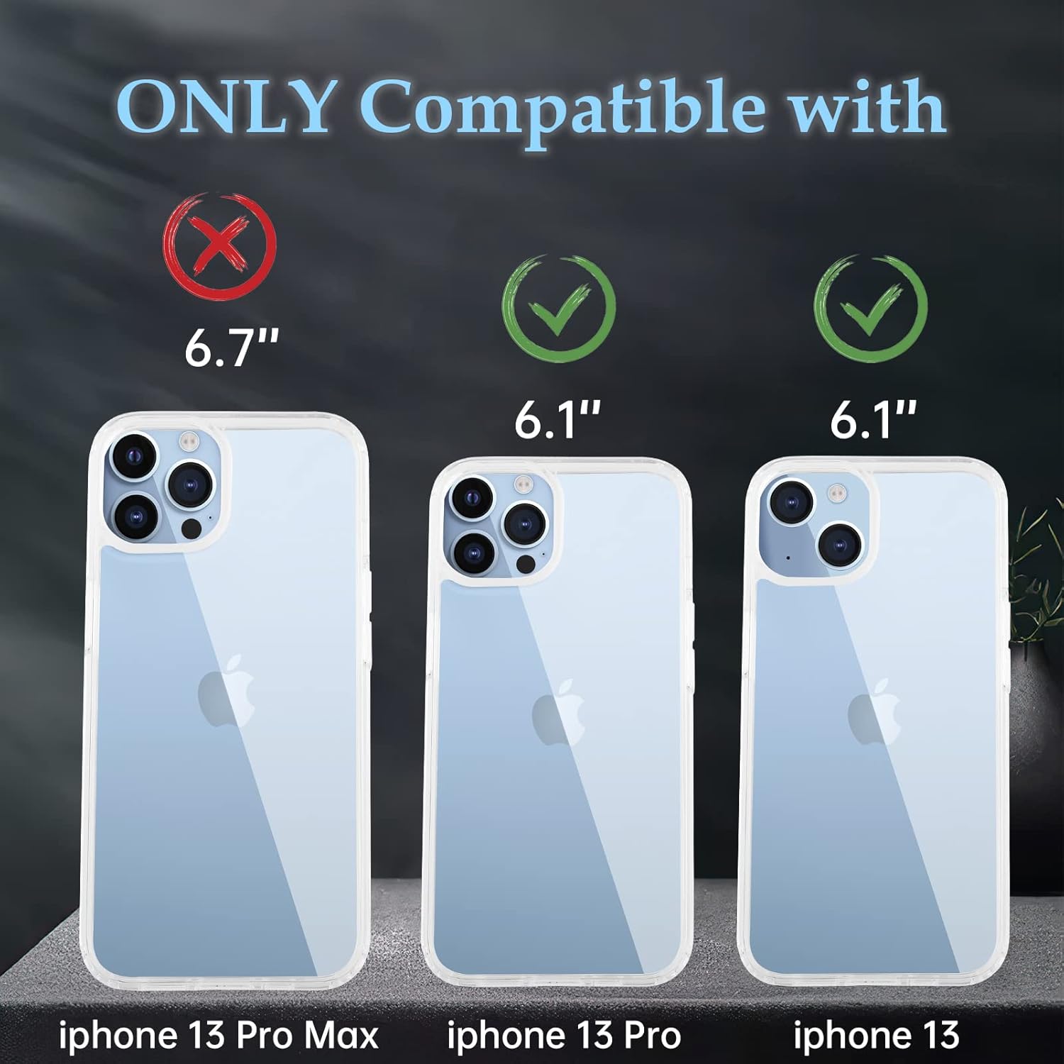 Funda compatible con iPhone 1313 Pro (no amarillea), silicona suave transparente, antiarañazos, a prueba de golpes, diseñada para iPhone 1313 Pro de