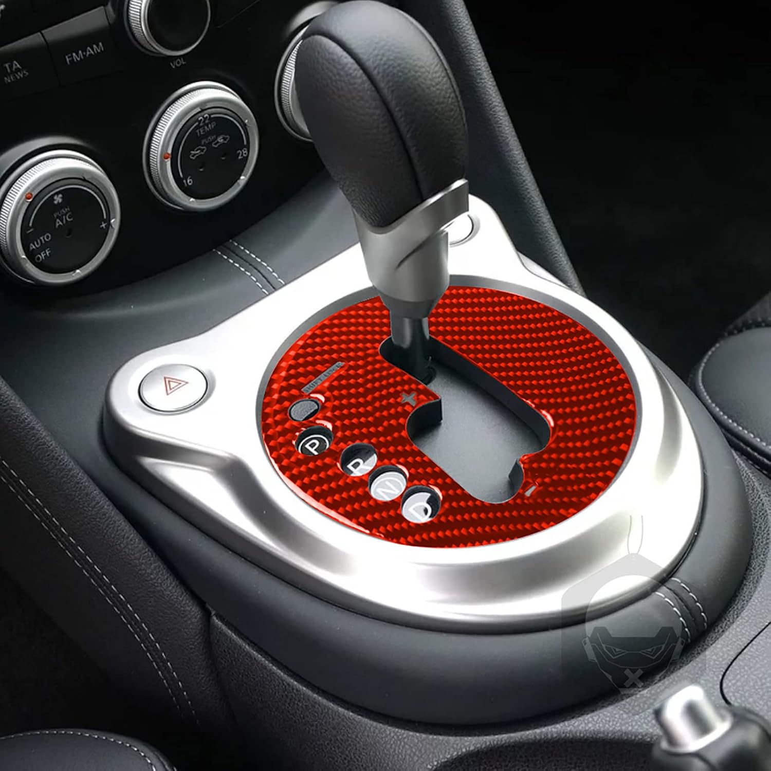 Adhesivo para panel de palanca de cambios de consola central de automóvil, decoración de fibra de carbono suave real, interior de automóvil