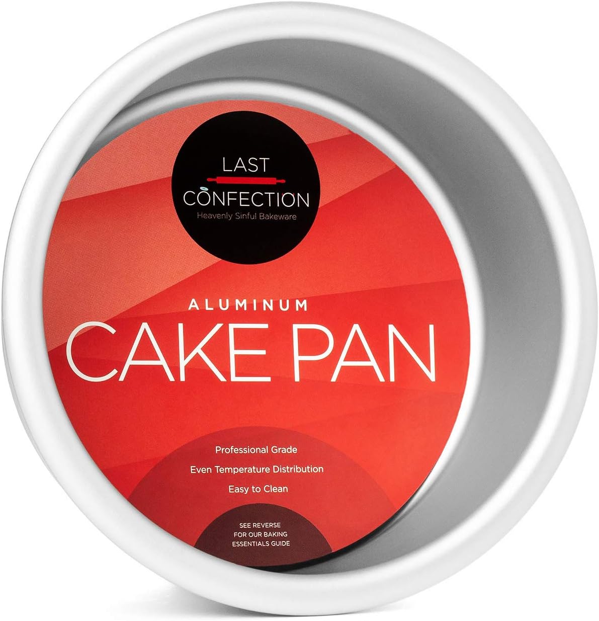 Last Confection Molde Redondo de Aluminio para Pastel Utensilios Profesionales para Hornear (varios tamaños), 4″ x 2″, Plateado